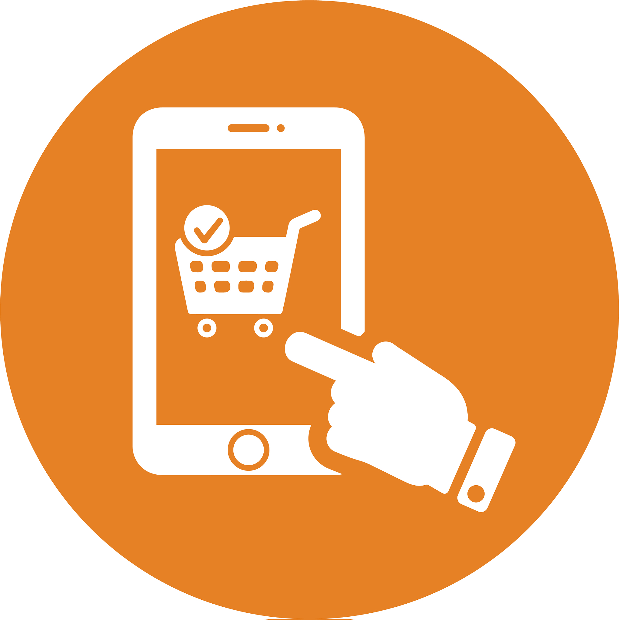 mobile shopping icon design e-commerce