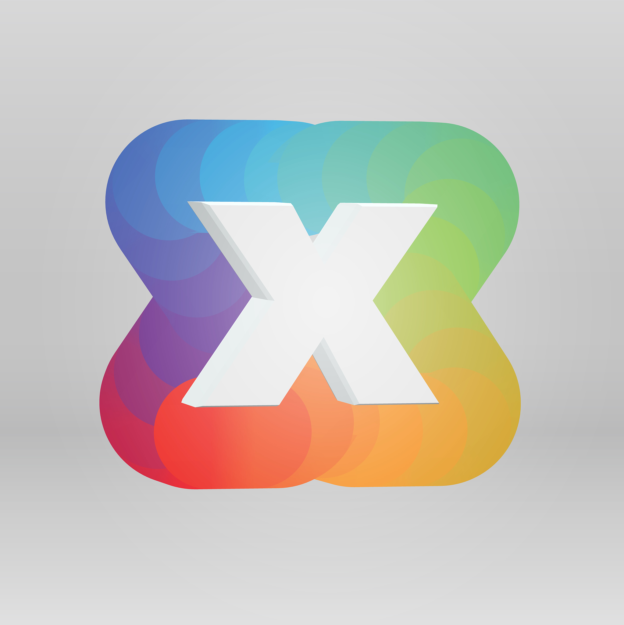 3d character from a font set with colorful background, vector il