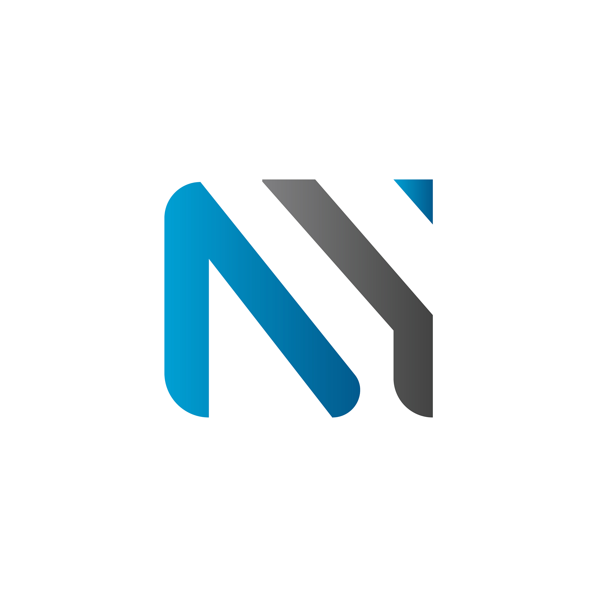 initial letter ny logo design template creative