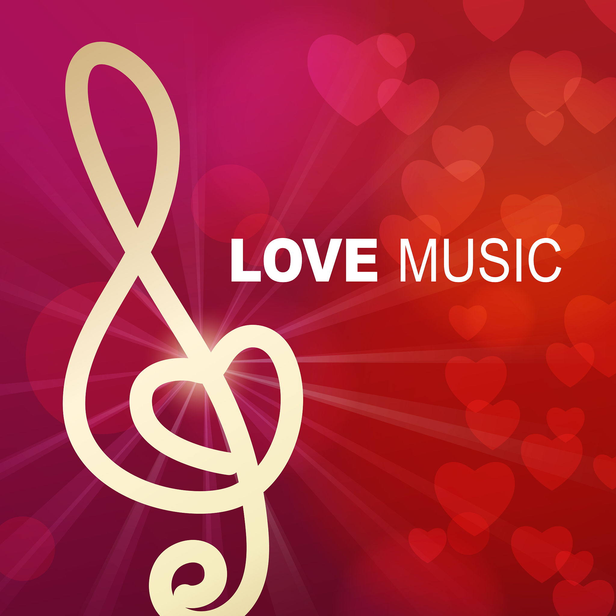 love music hearts background