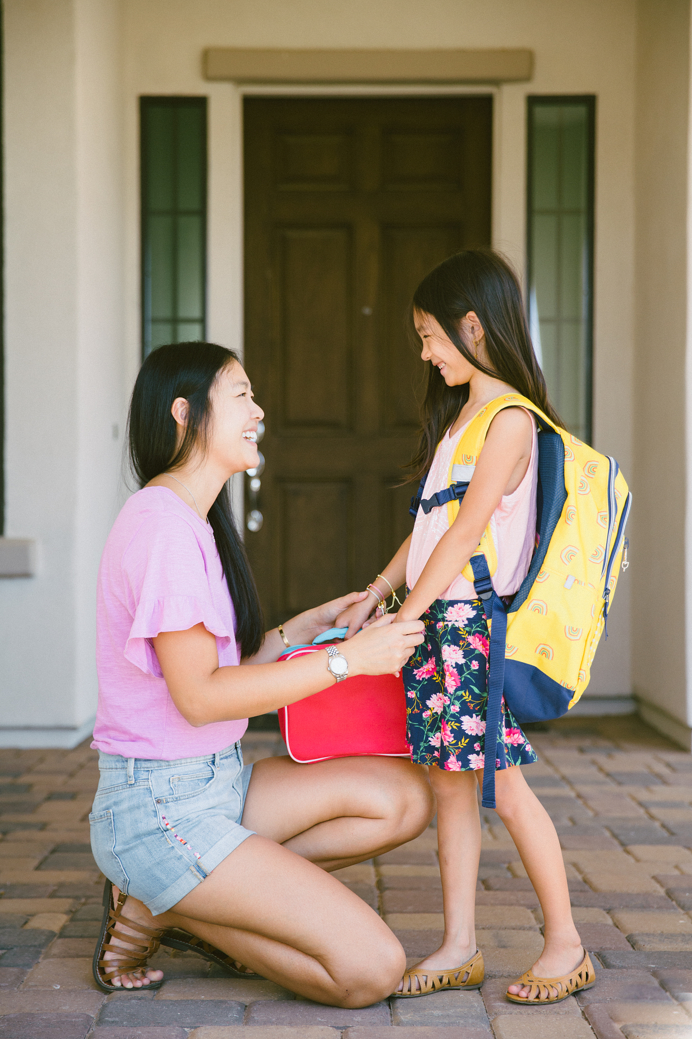 1st grader is off to school.