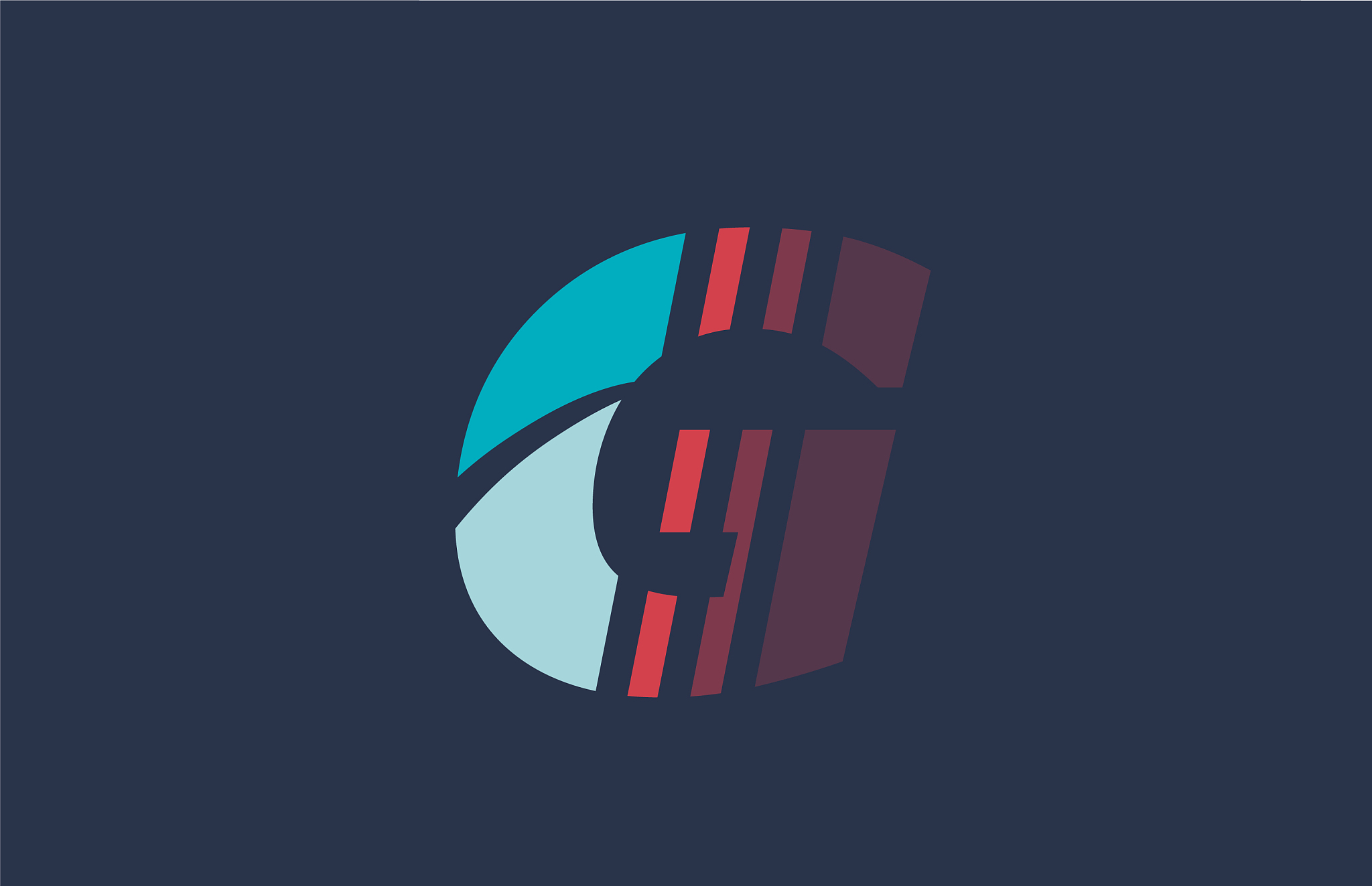 g alphabet letter blue red logo icon design for
