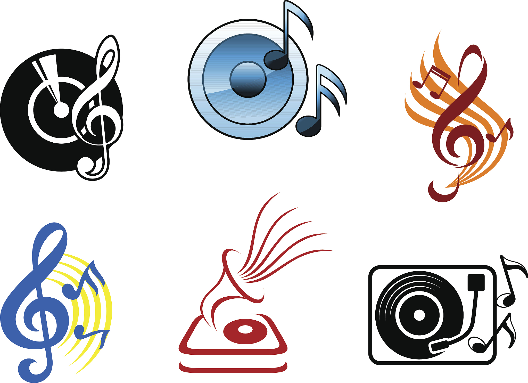 musical icons and symbols