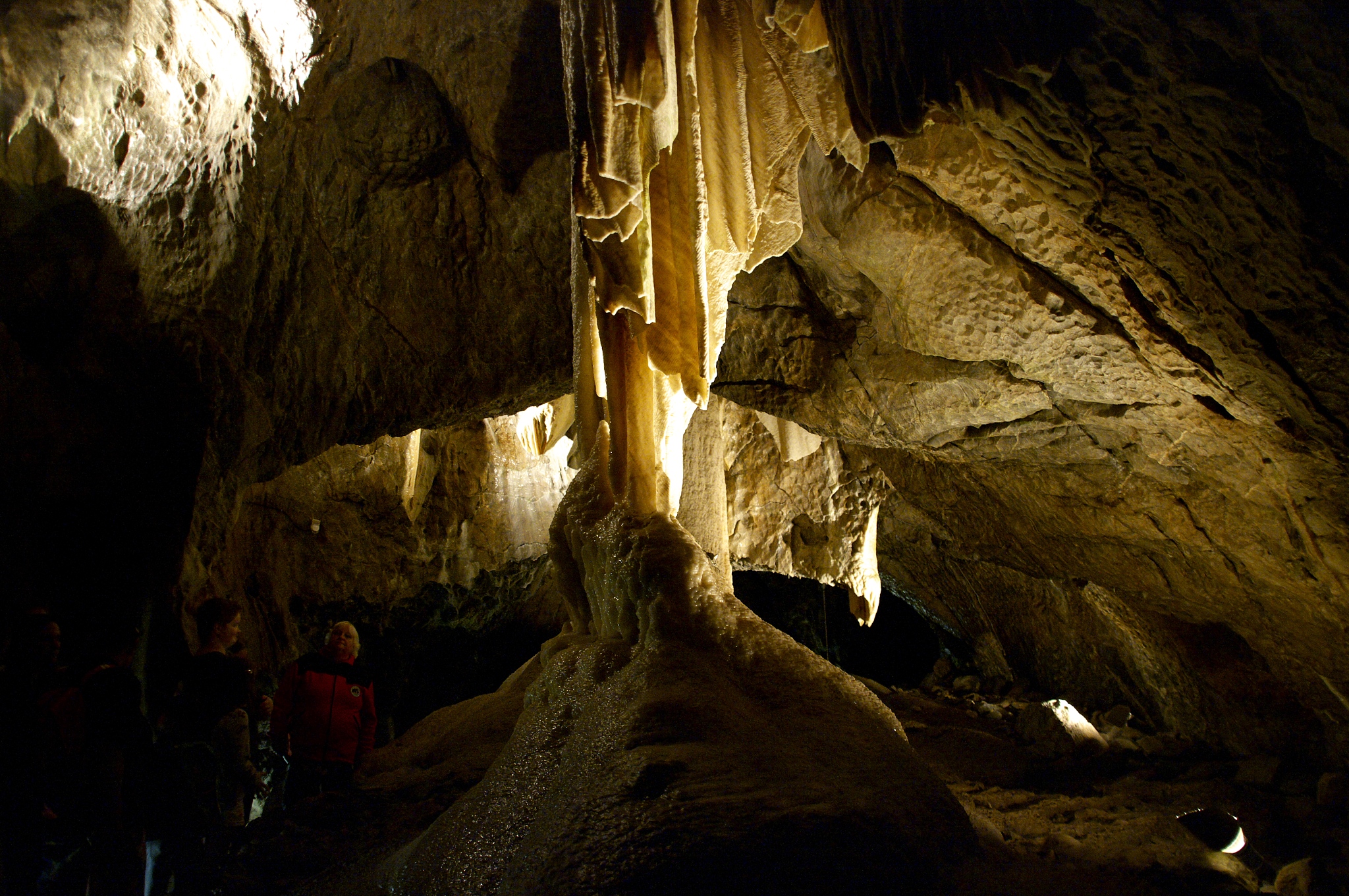 in a cave - stalactites and stalagmites