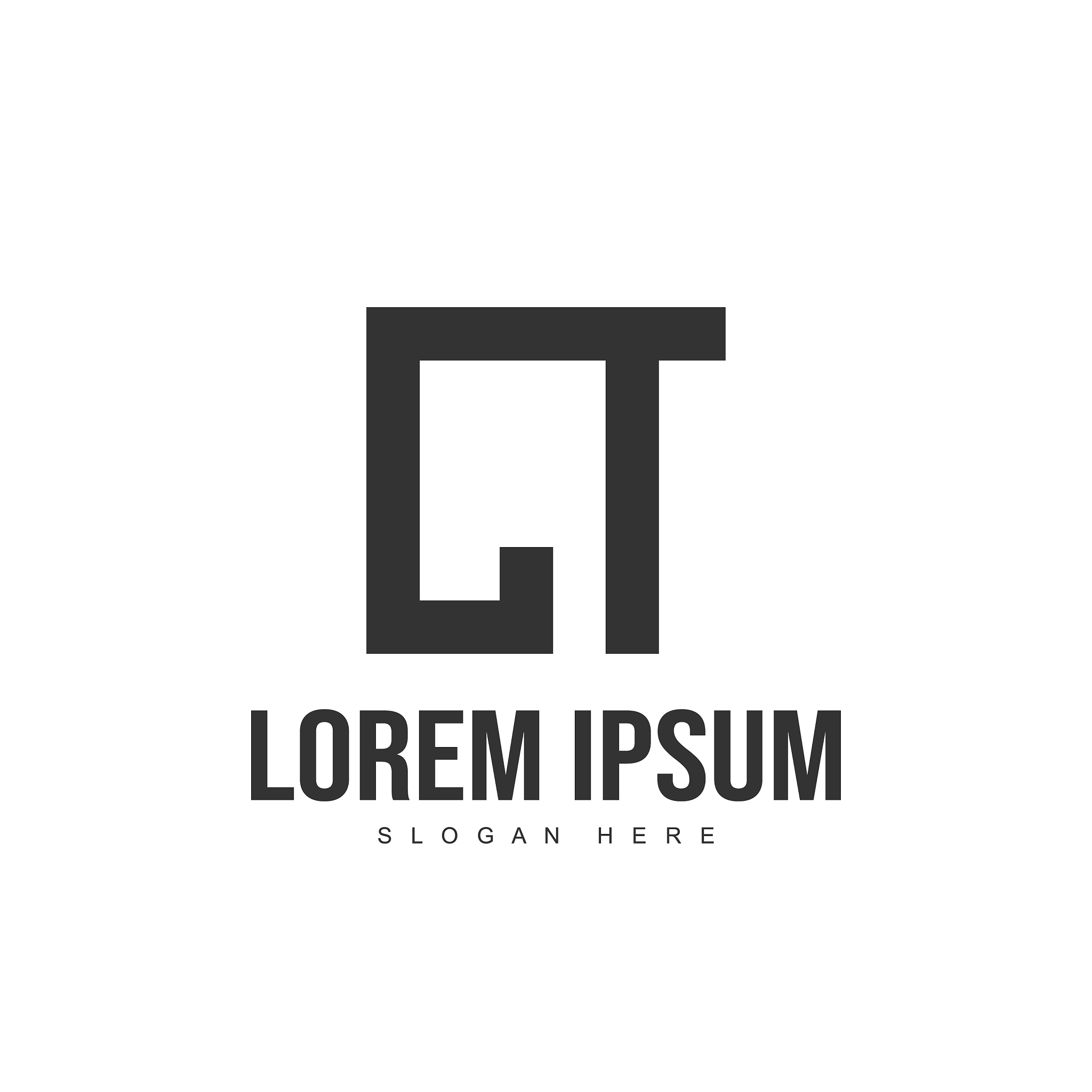 ct letter logo design initial letter logo template