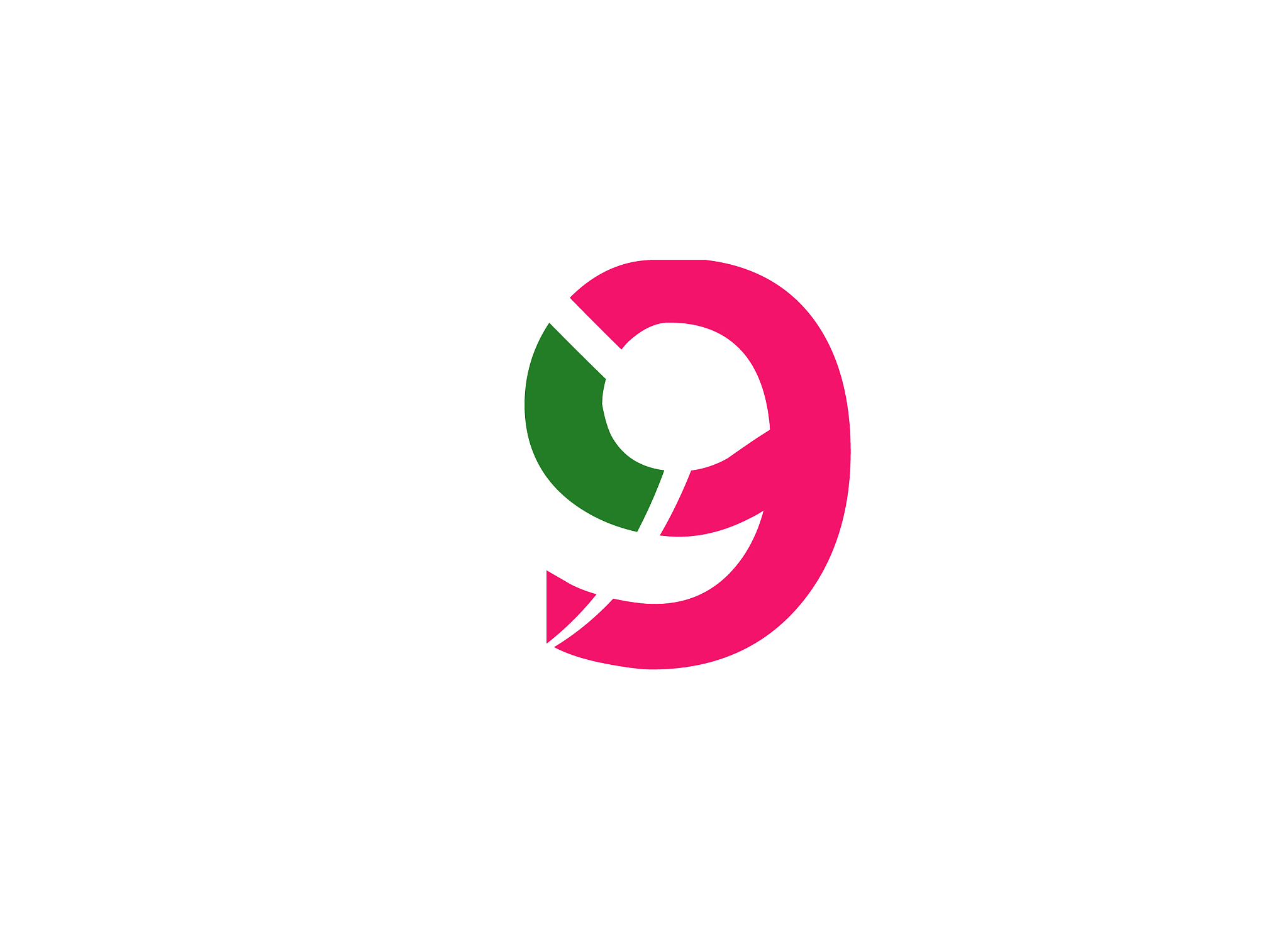 number nine 9 logo icon template elements