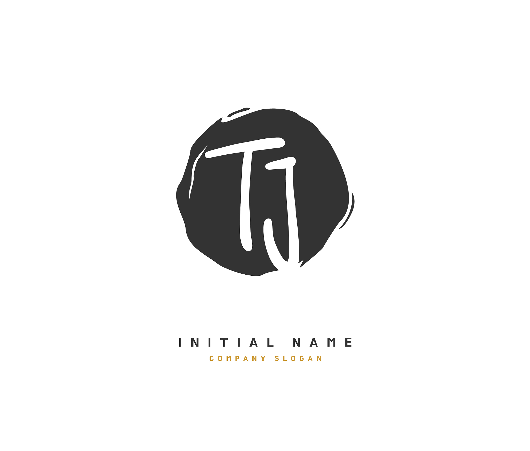 t j tj beauty initial logo handwriting logo of