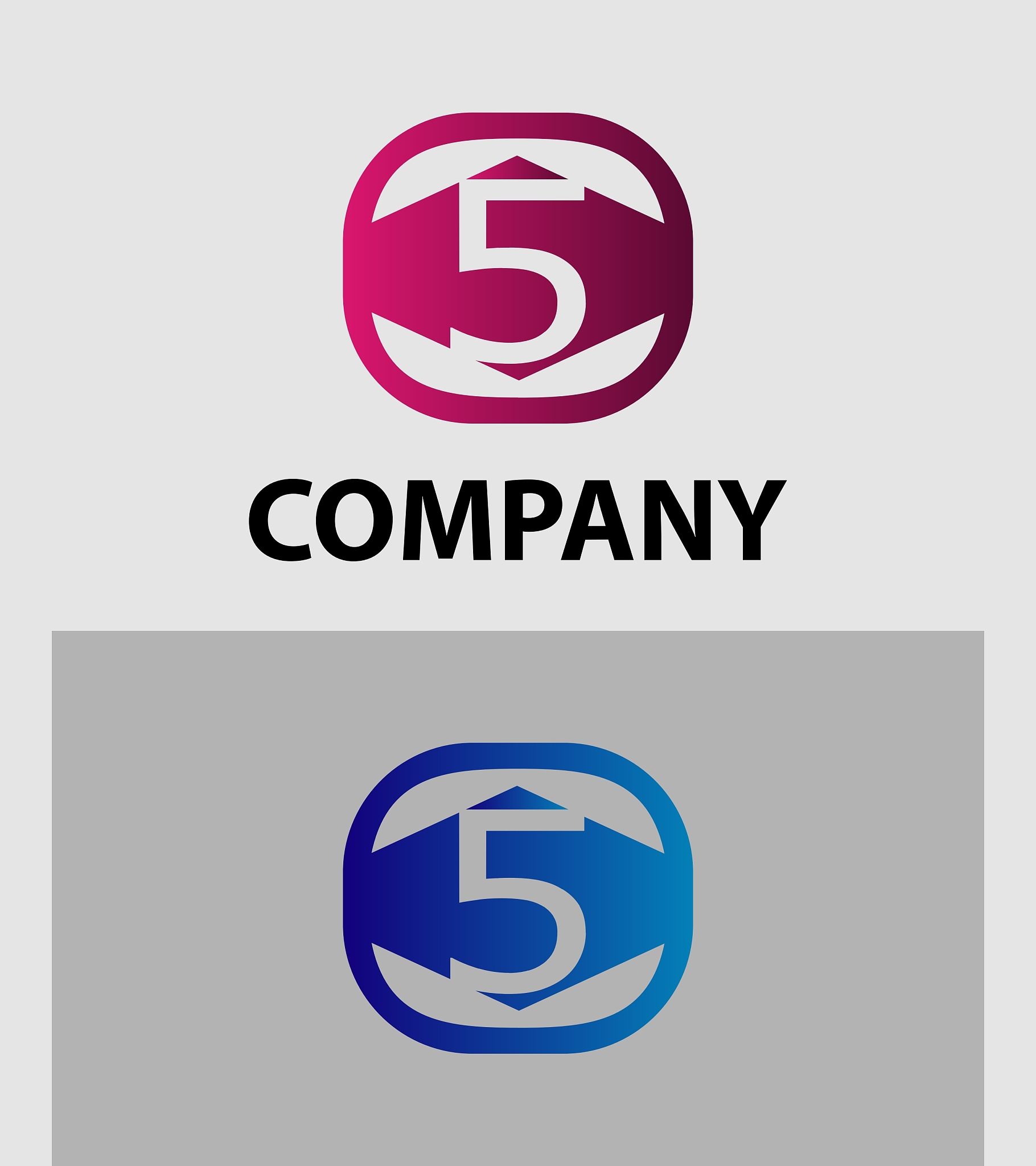 logo icon design template elements the number 5