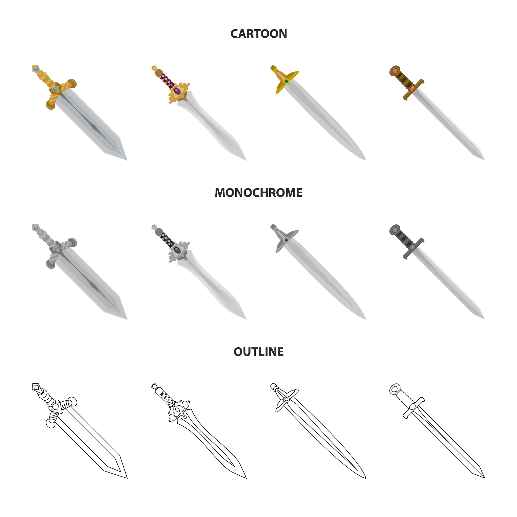 game and armor symbol set