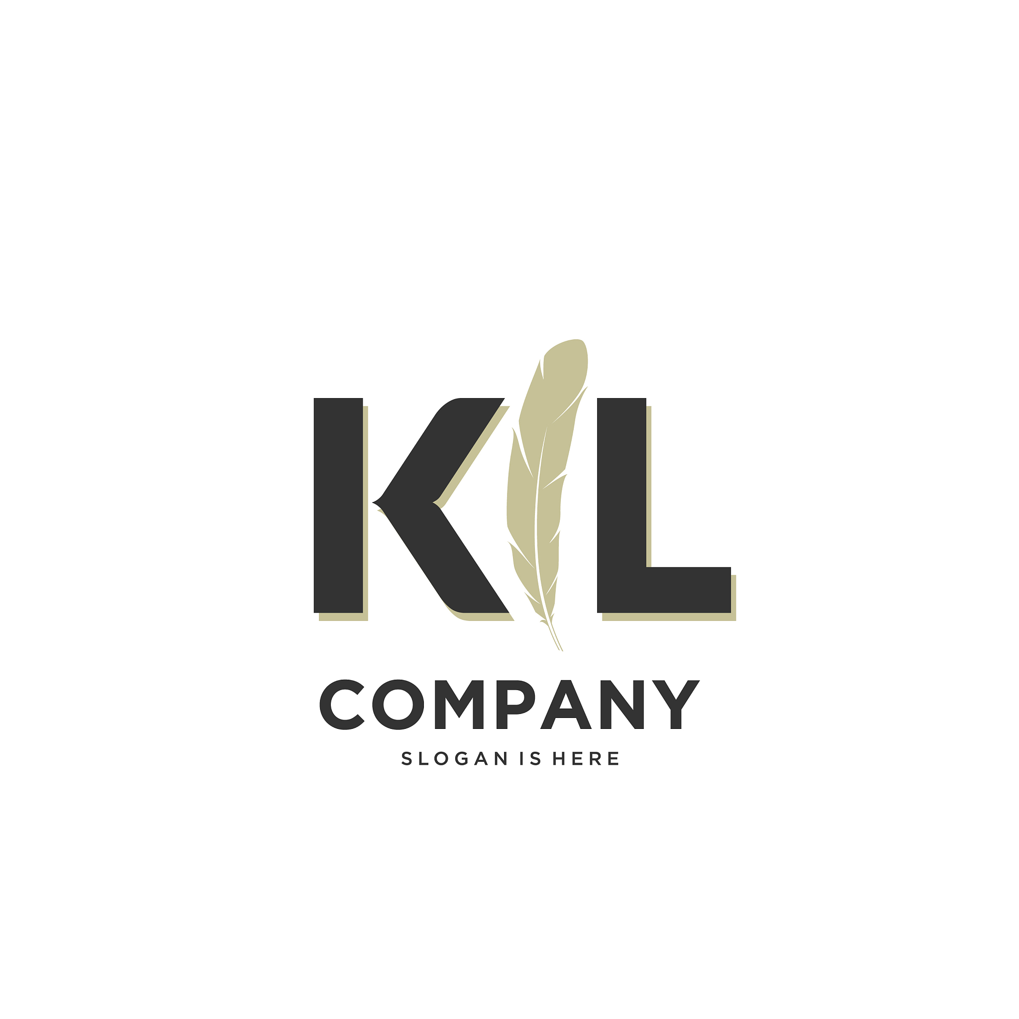 initial kl letter unique attractive creative
