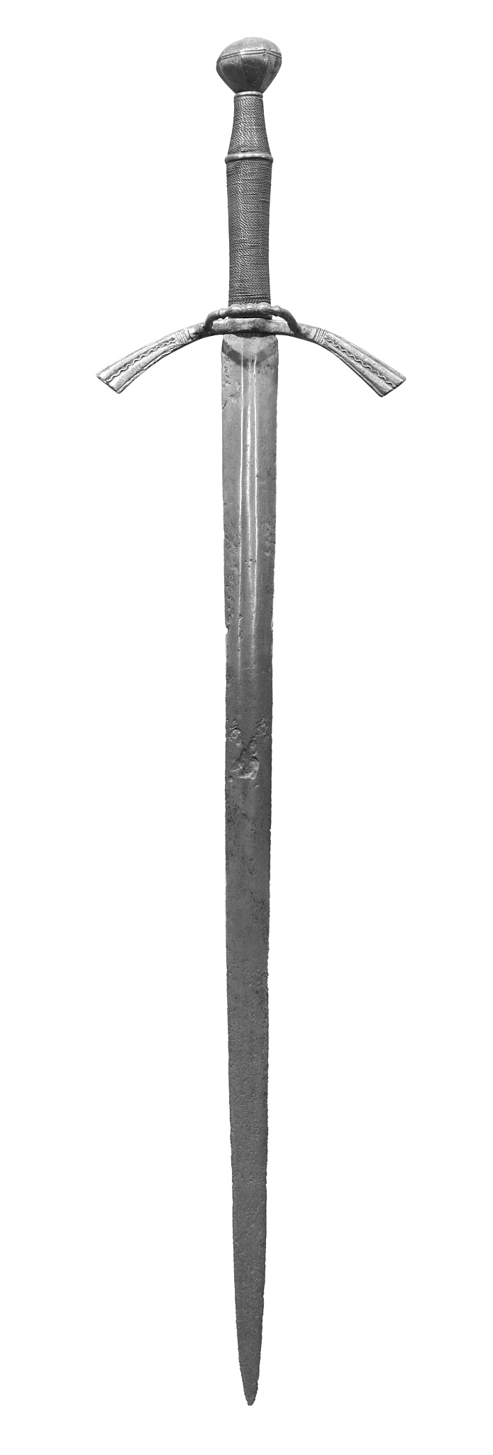 authentic medieval sword isolated on white