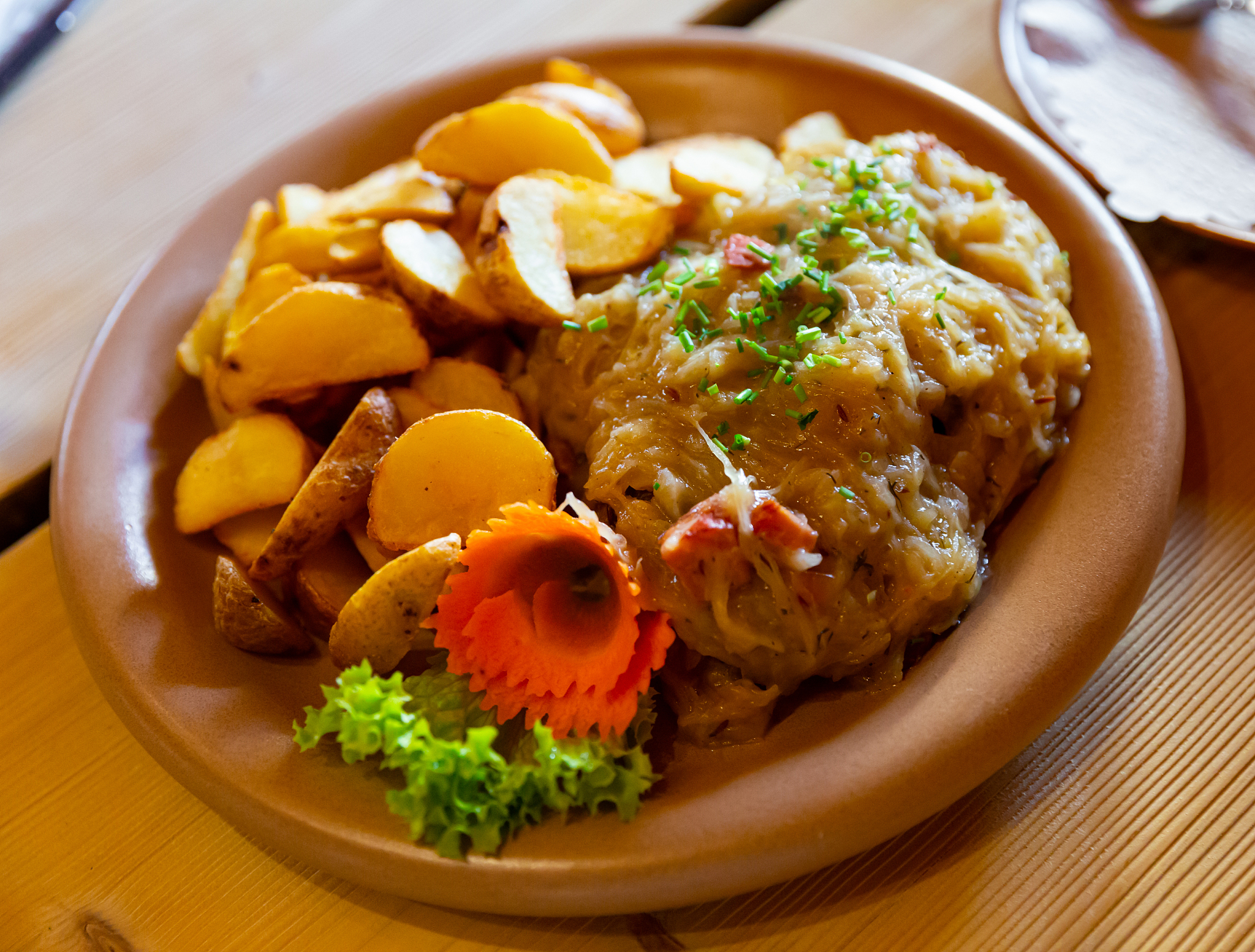 pork ribs with stewed cabbage and potatoes - polish dish