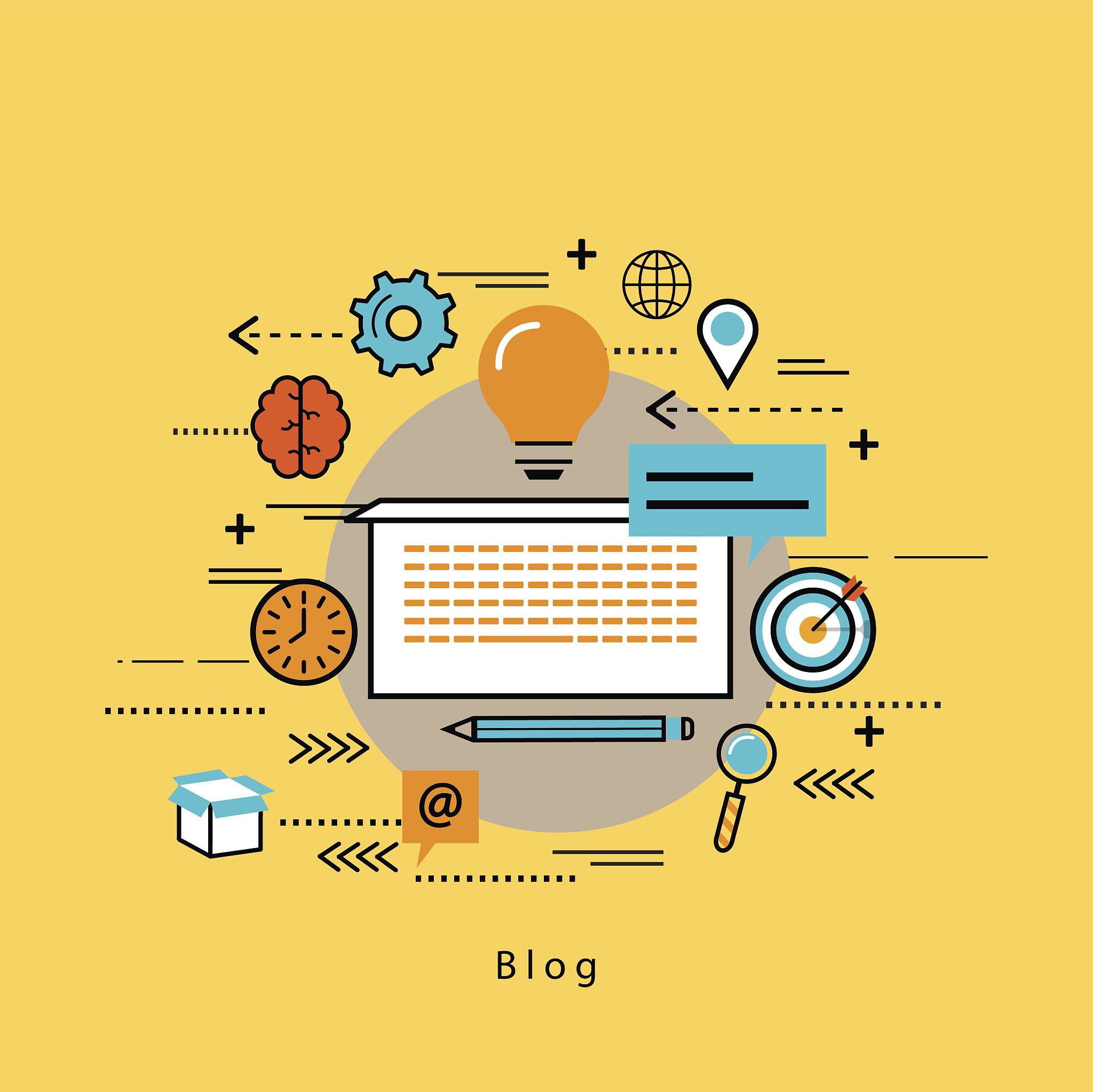line flat business design for blogging and creative writing