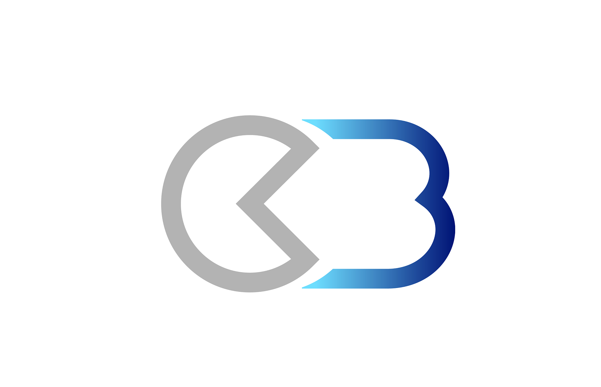 blue grey alphabet letter logo combination design