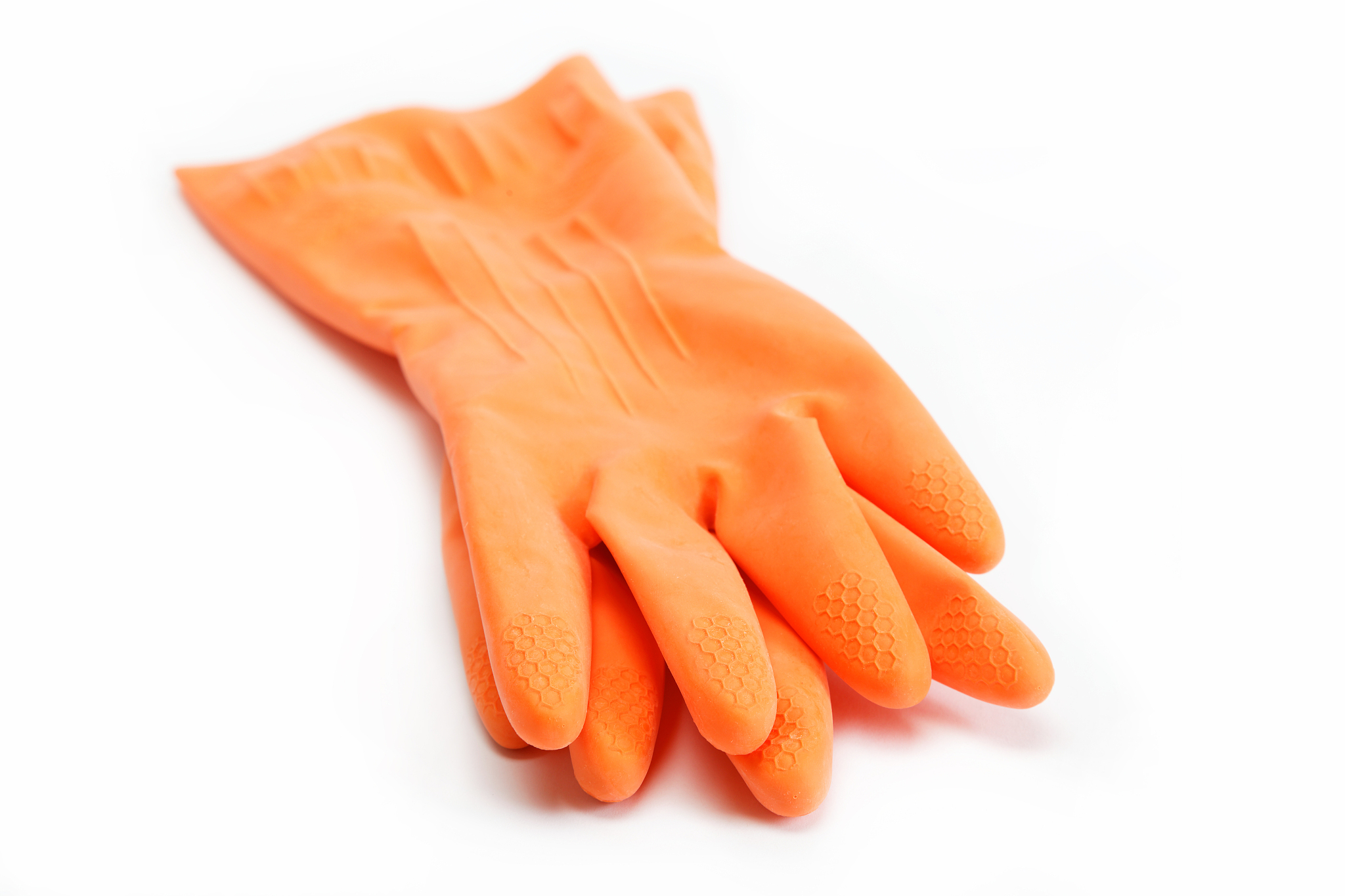 rubber gloves on a white background.