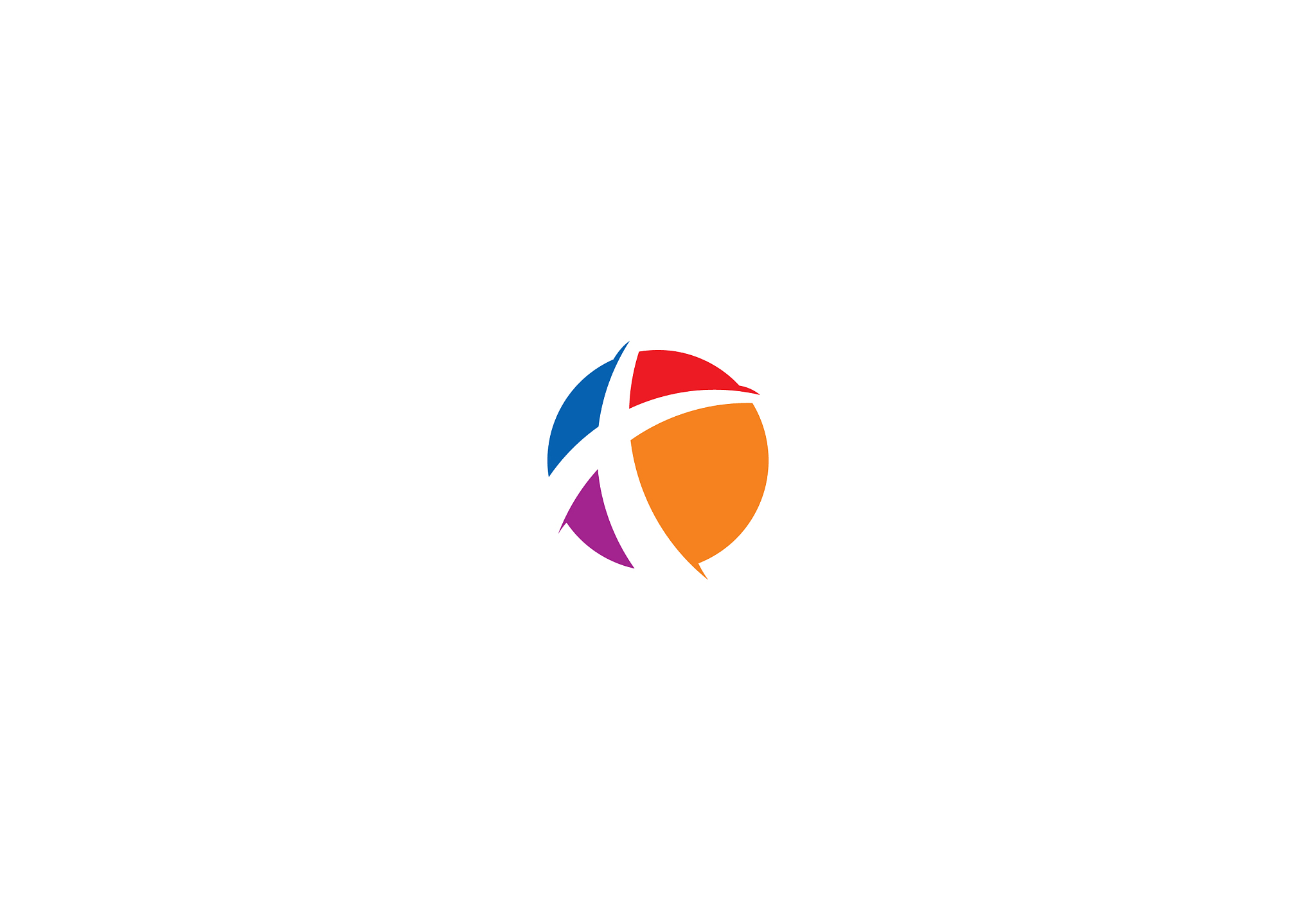round cross colorful logo