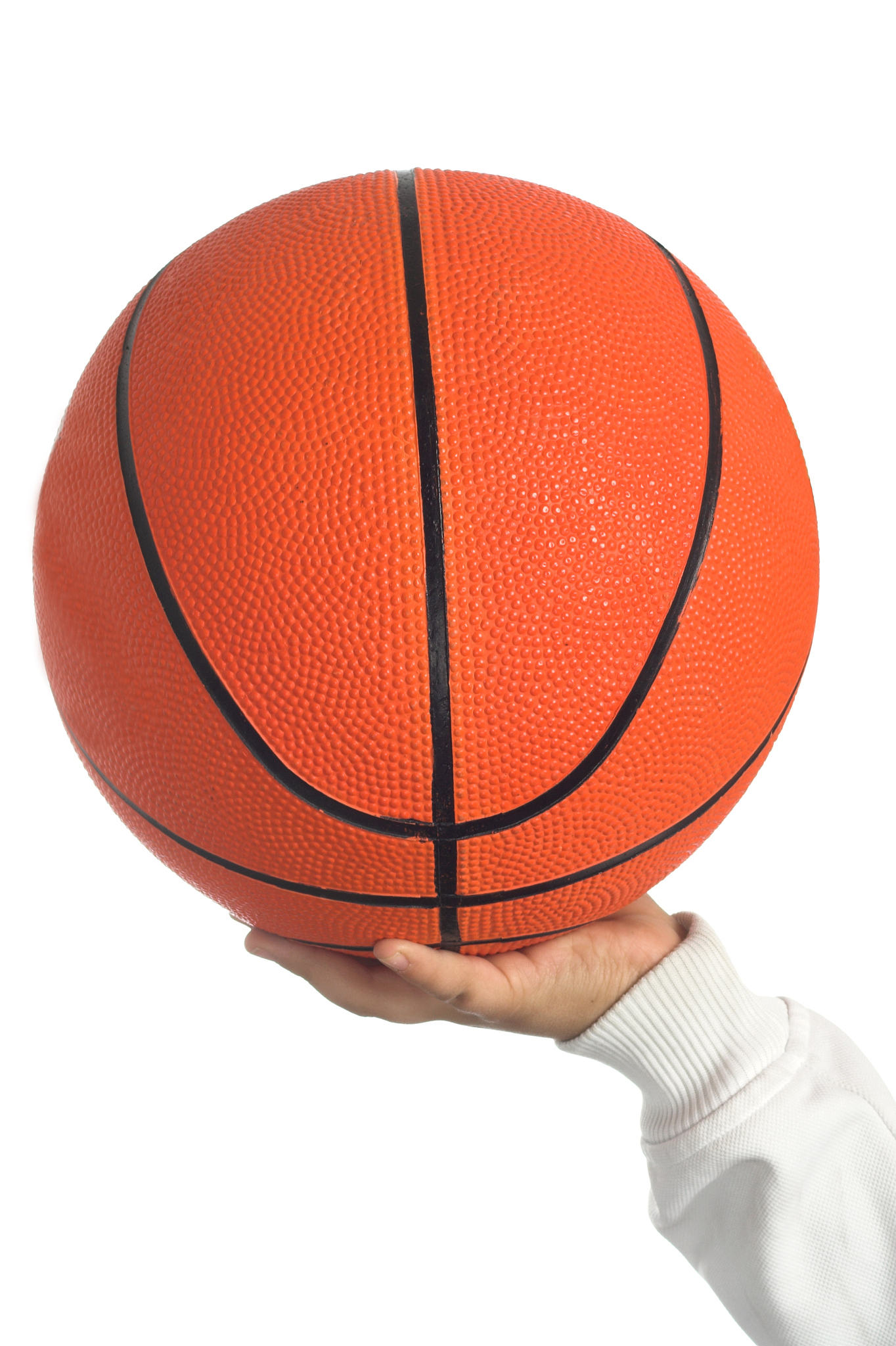 holding basketball