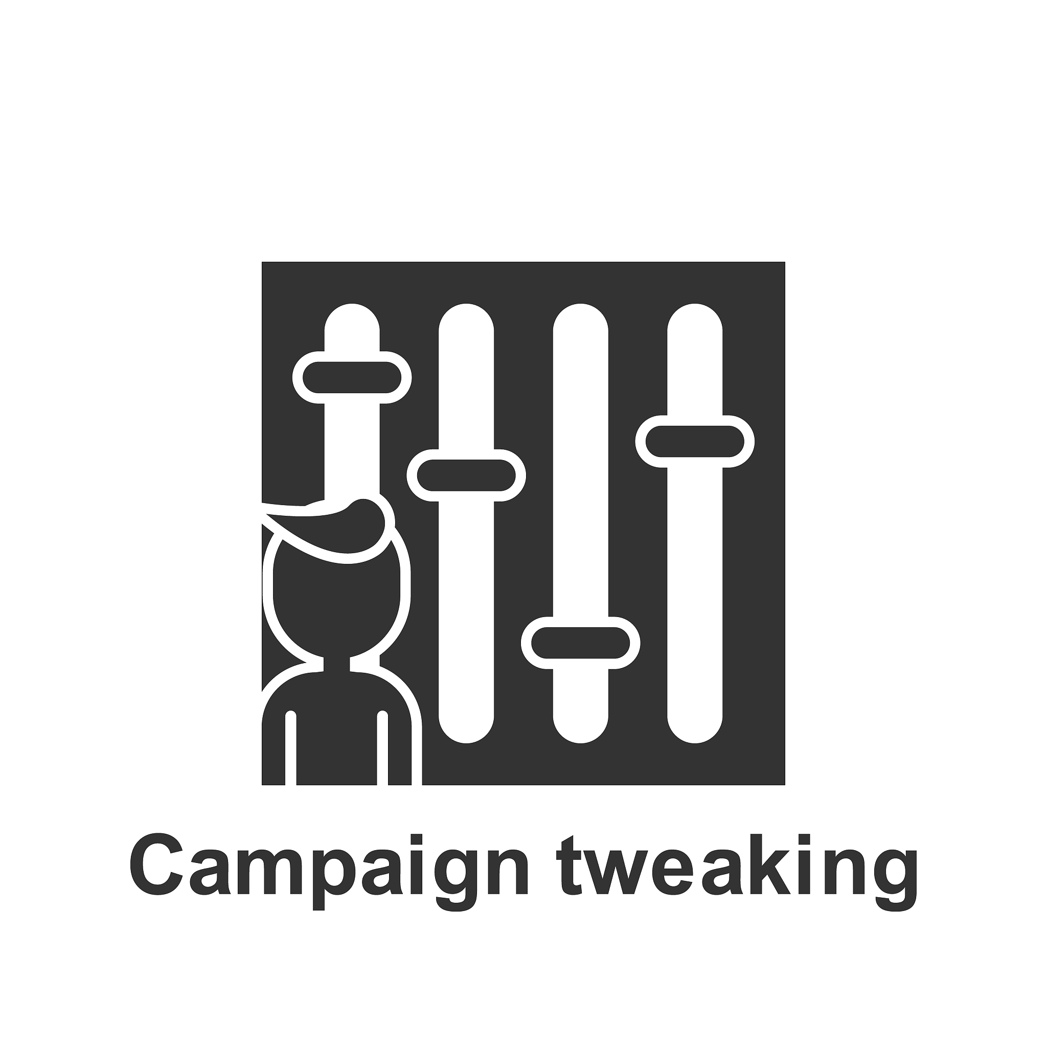 online marketing, campaign tweaking icon. element of online mark
