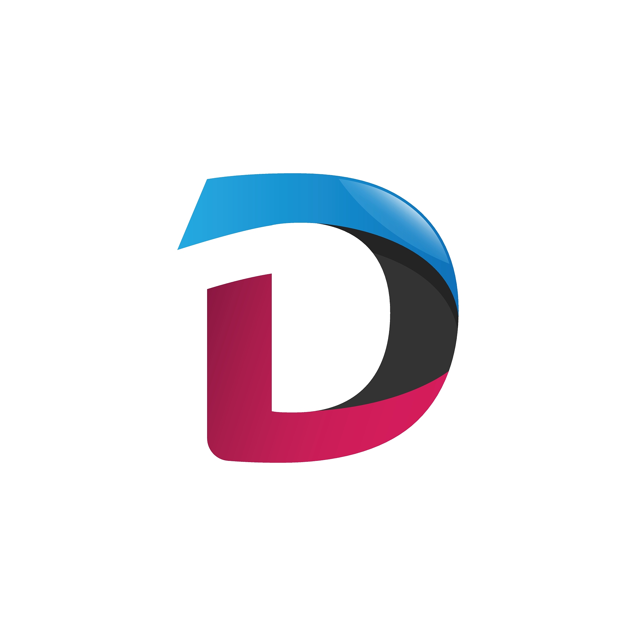 initial letter d logo design