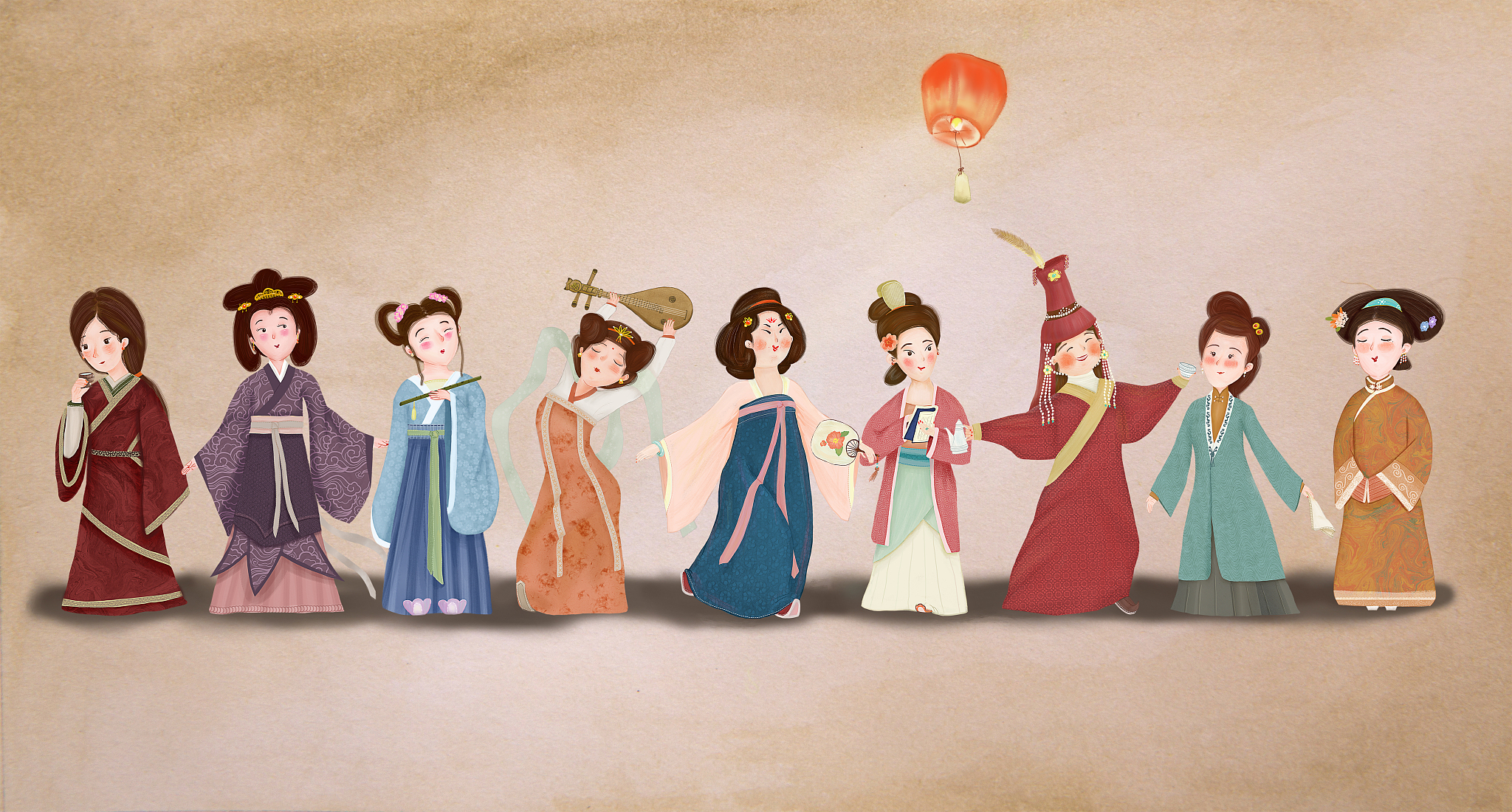 9朝仕女图