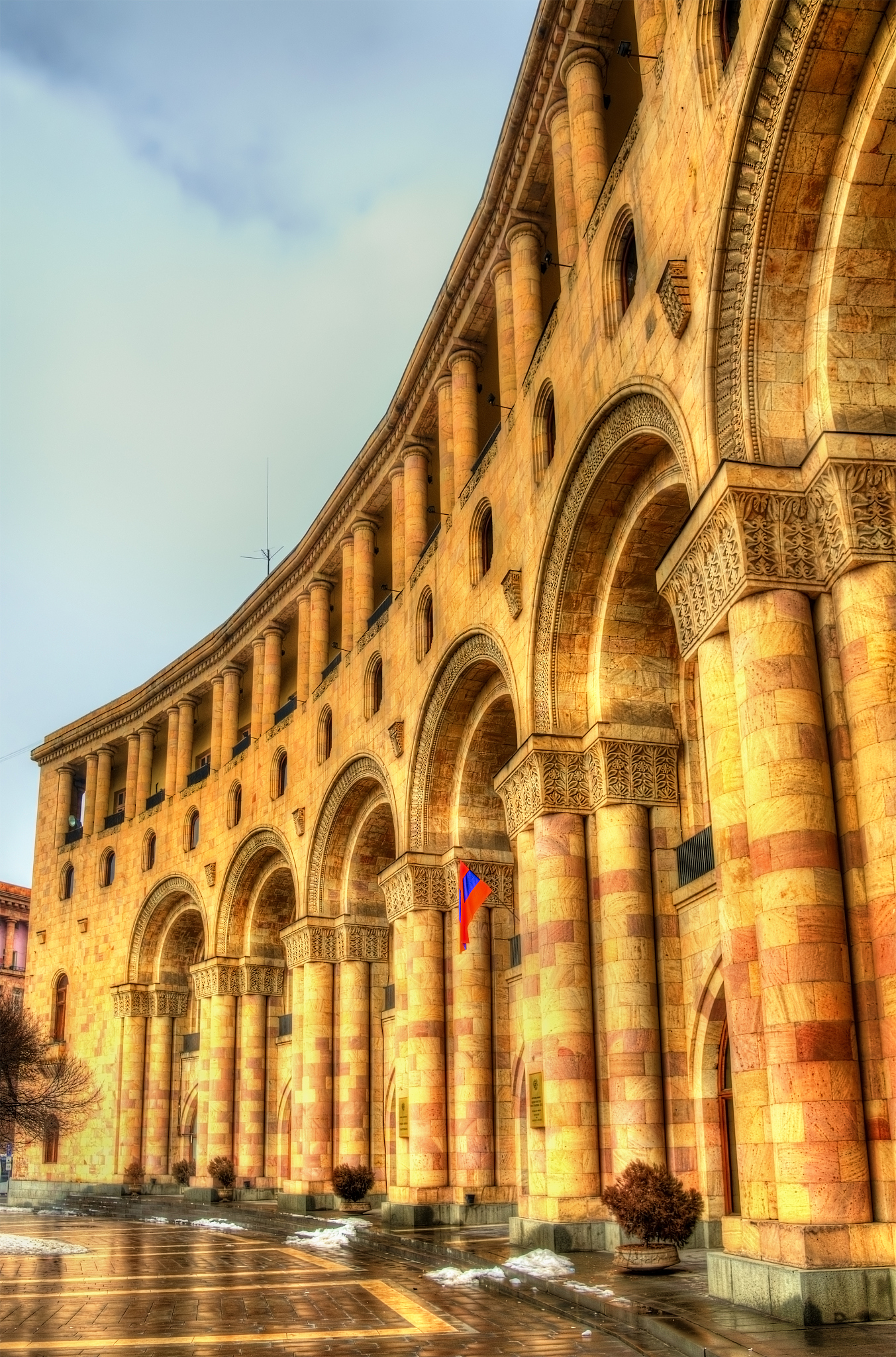 government building on republic square of yerevan