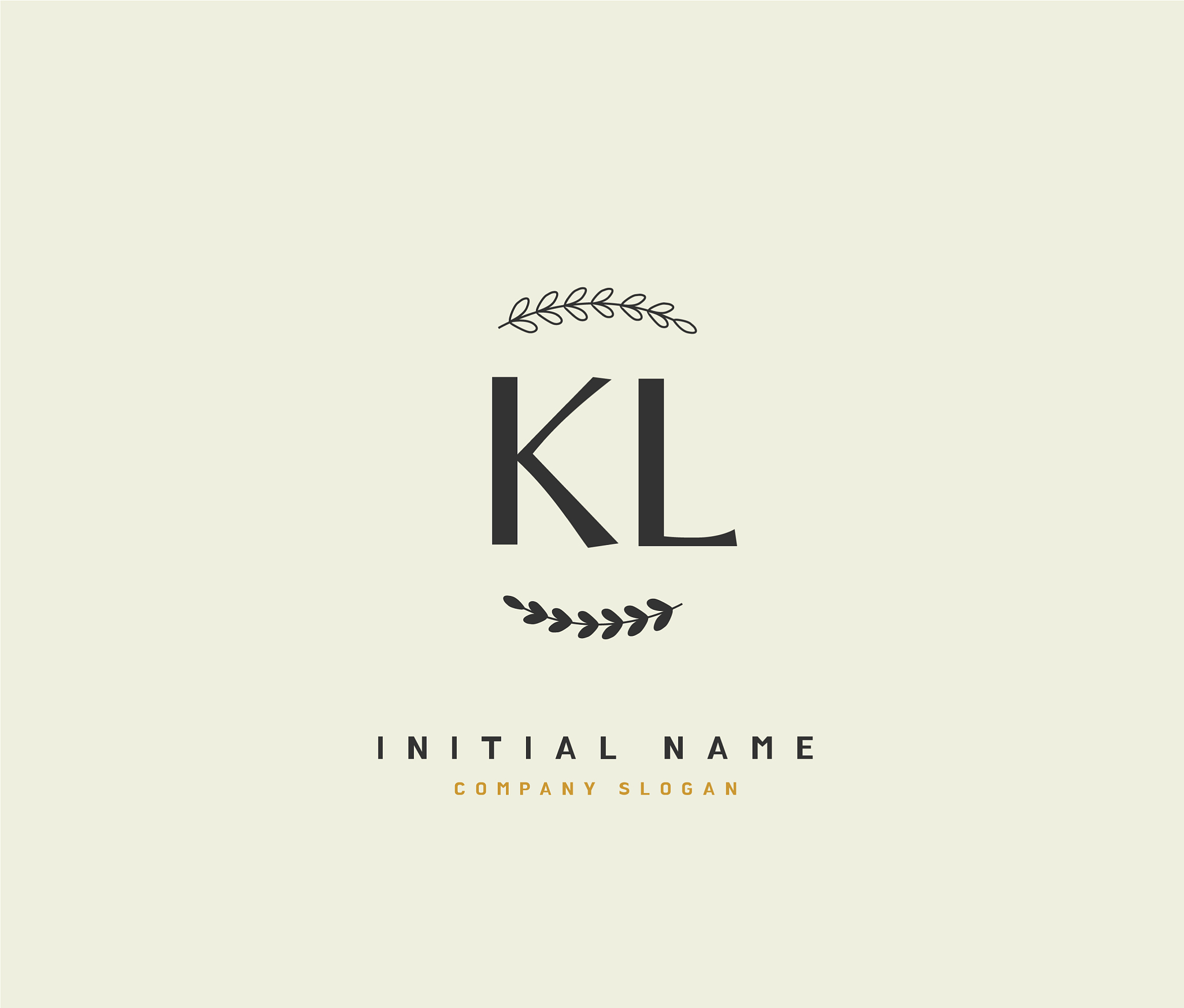 k l kl beauty initial logo handwriting logo of