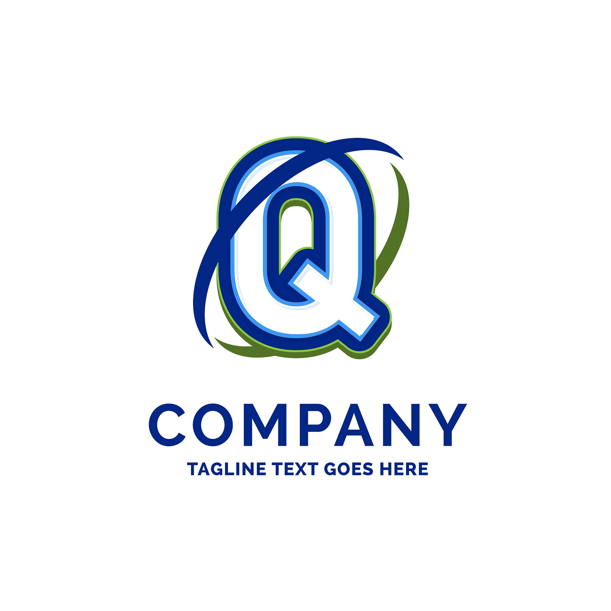 q company name design logo template brand name