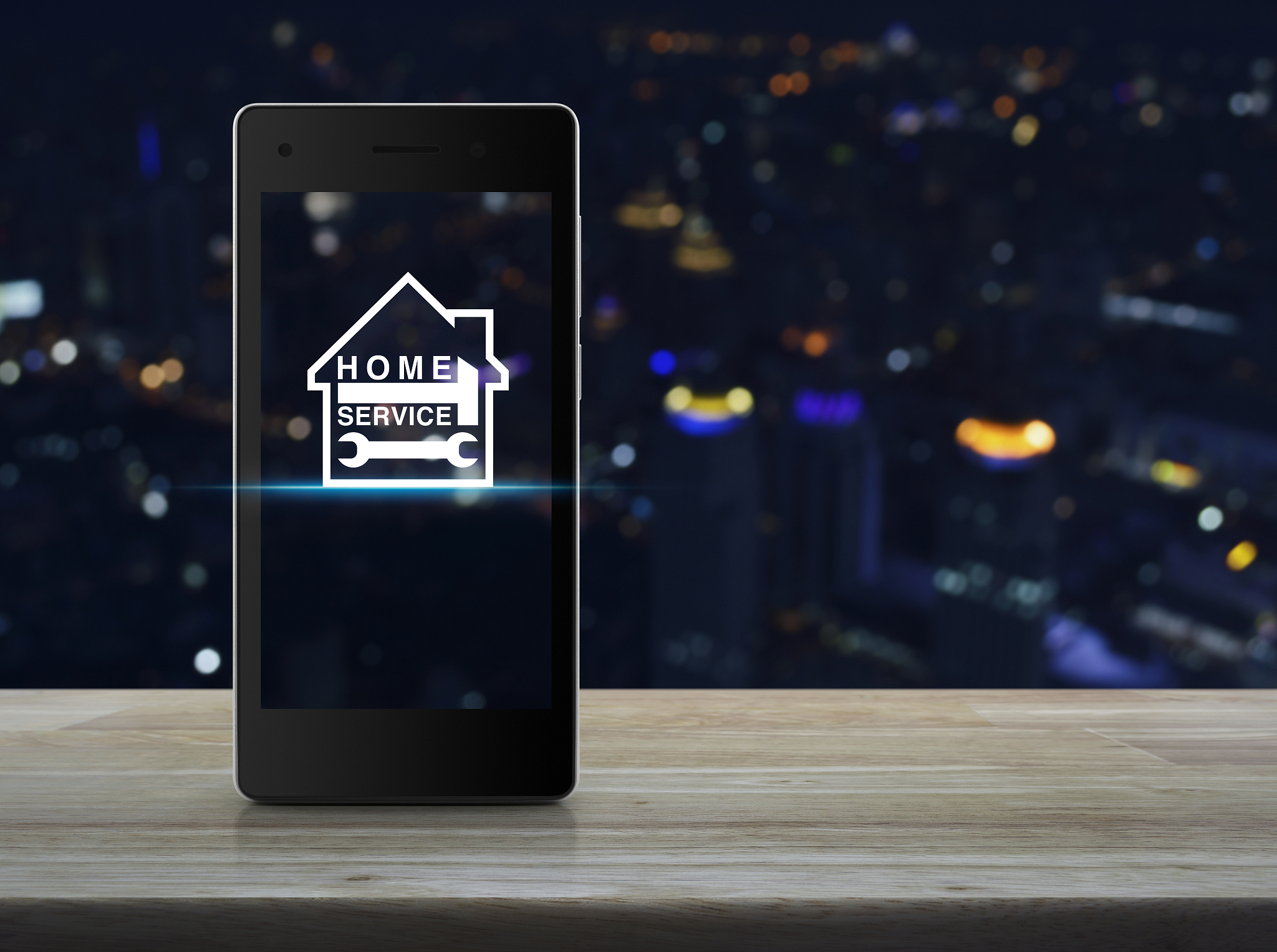 hammer and wrench with house icon, home service concept