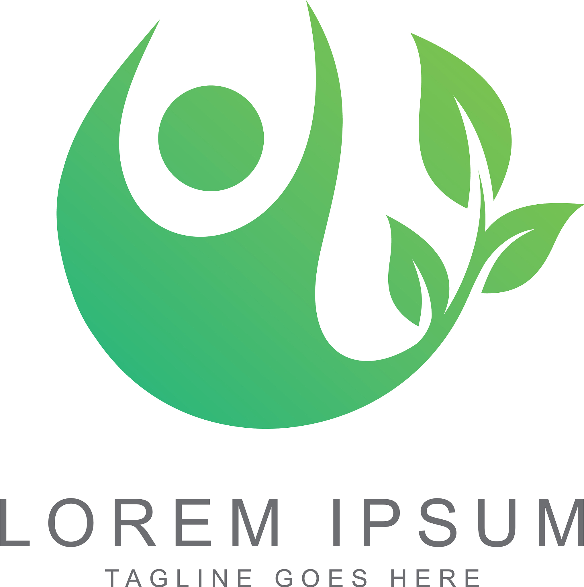 people leaf logo template