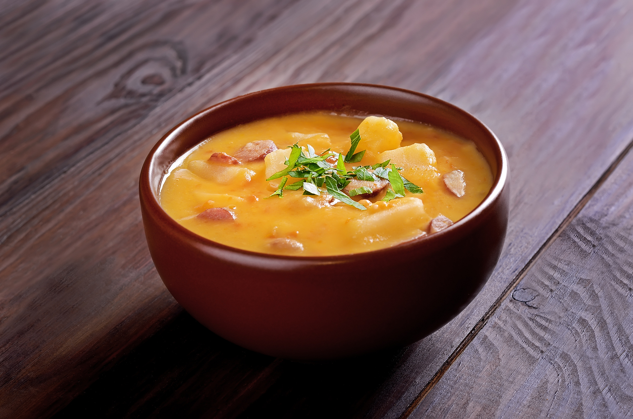 pea soup in bowl