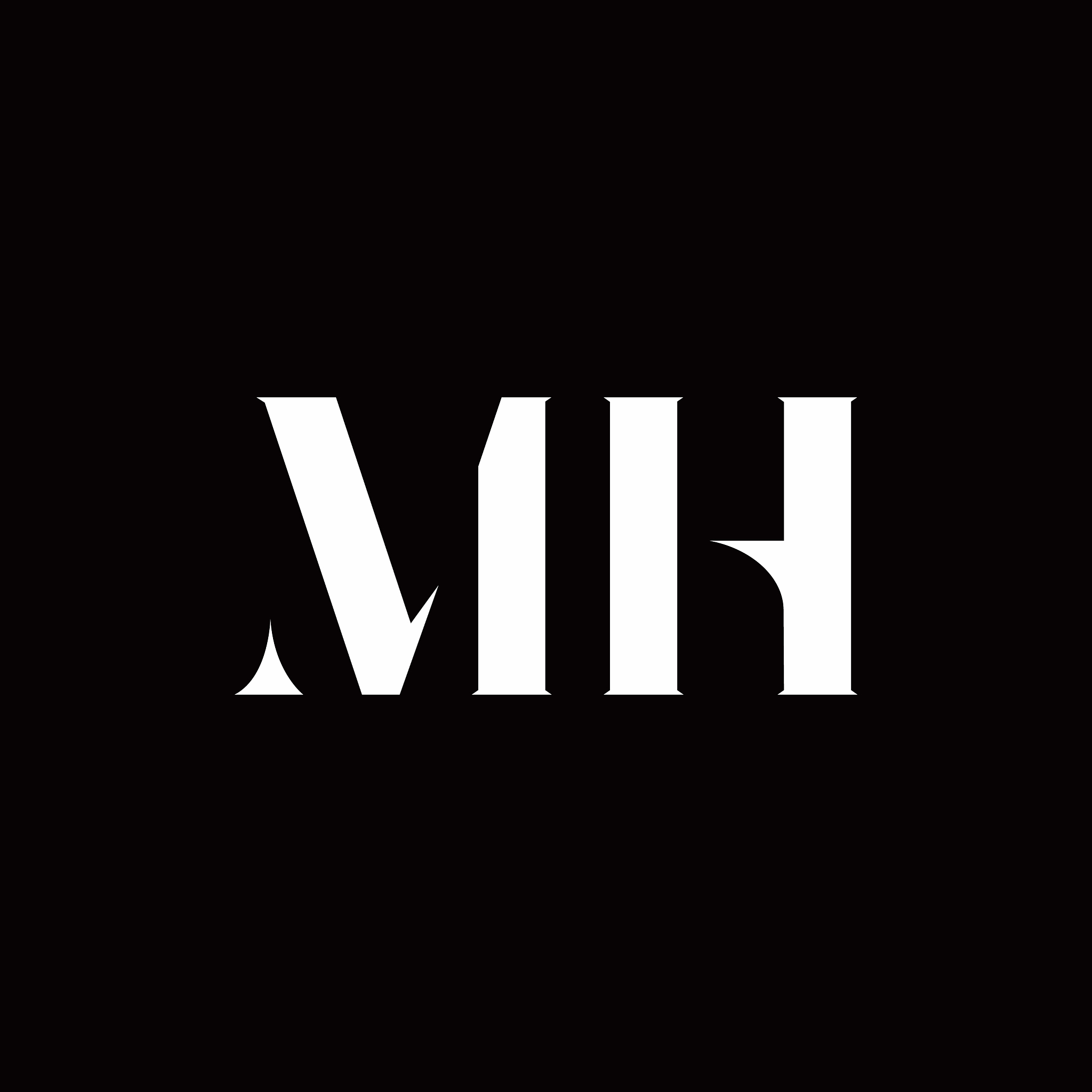 mh logo letter initial logo designs template
