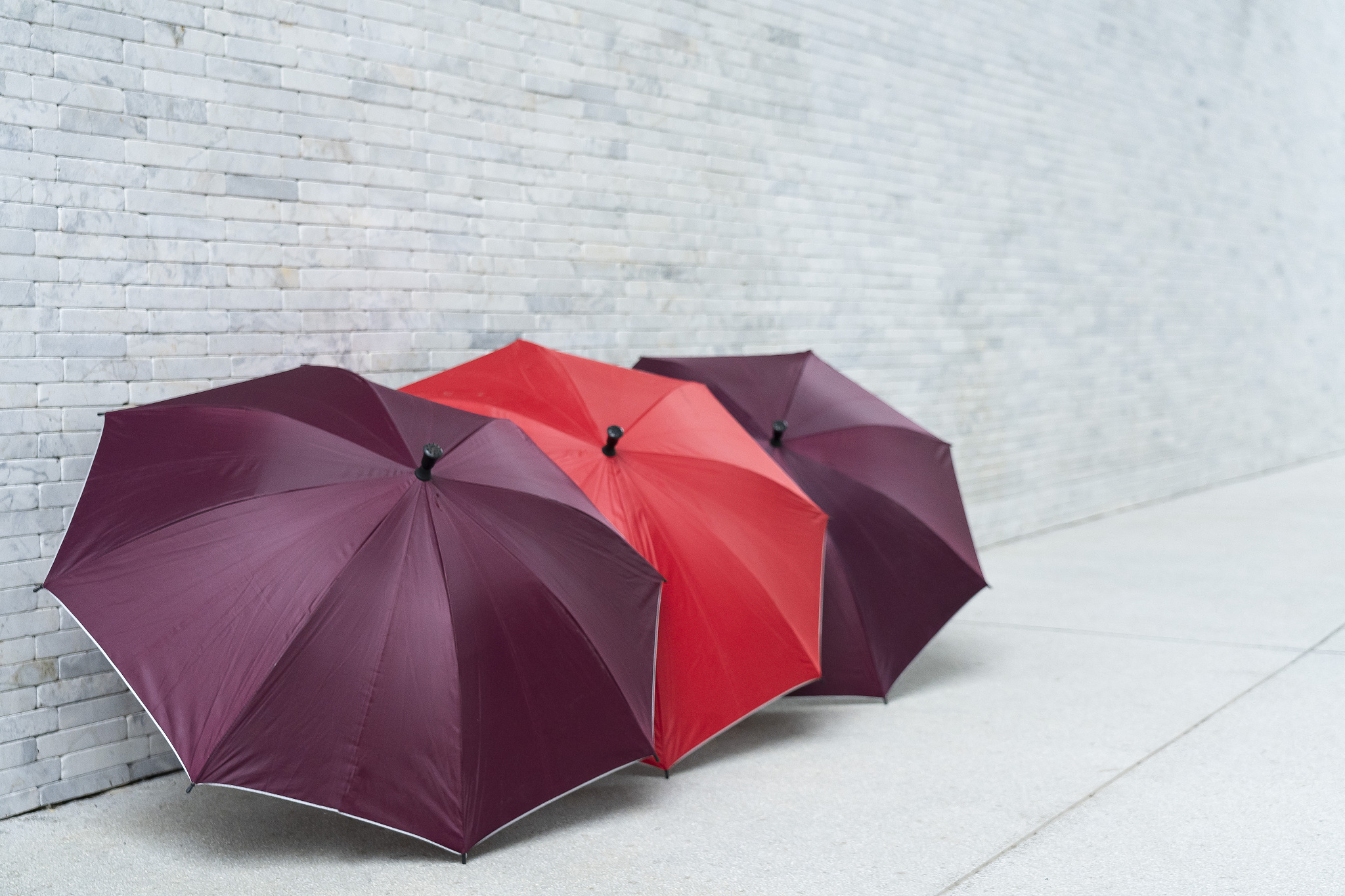 red umbrella stand out from the rest