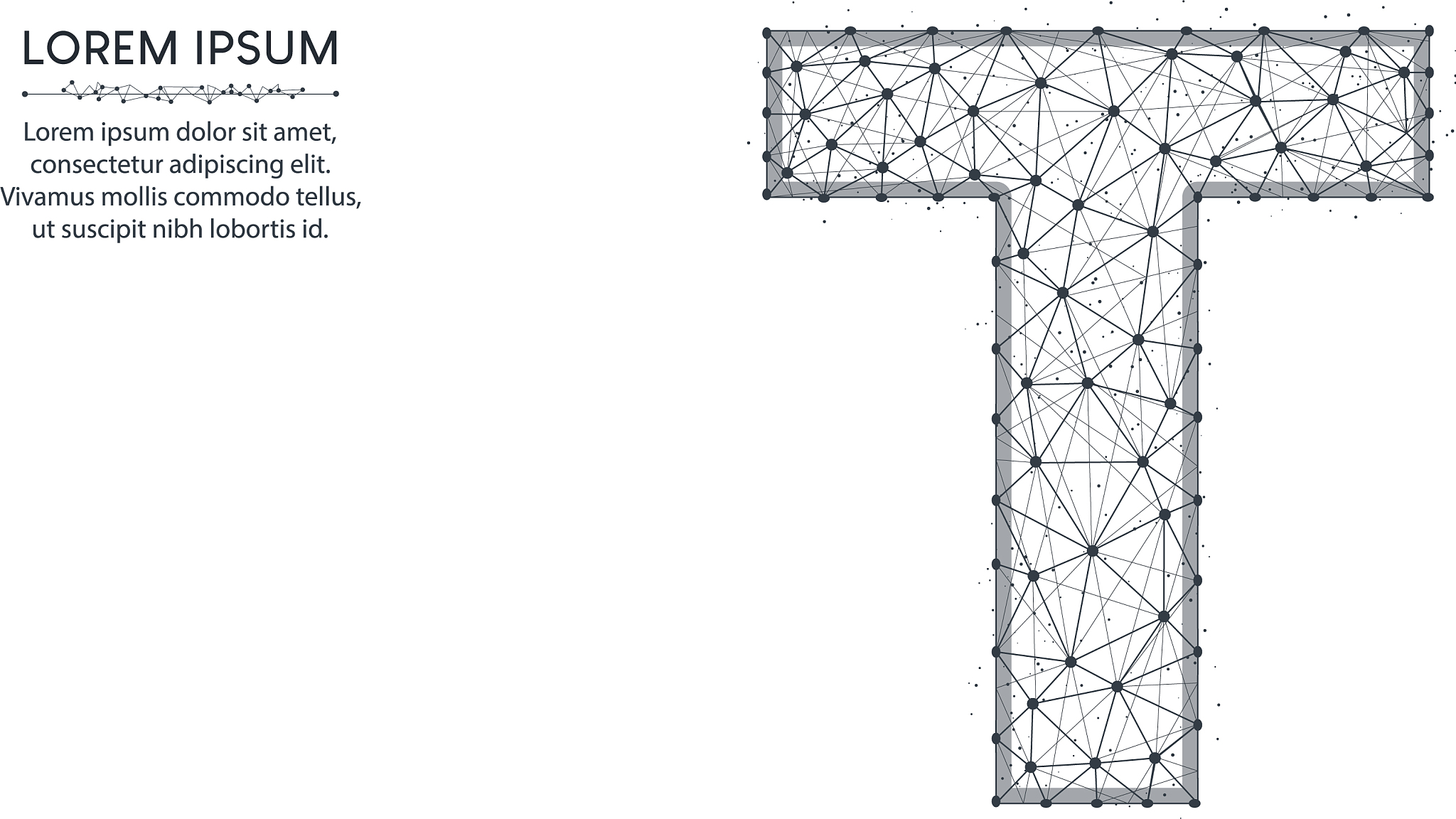 letter t low poly design alphabet abstract