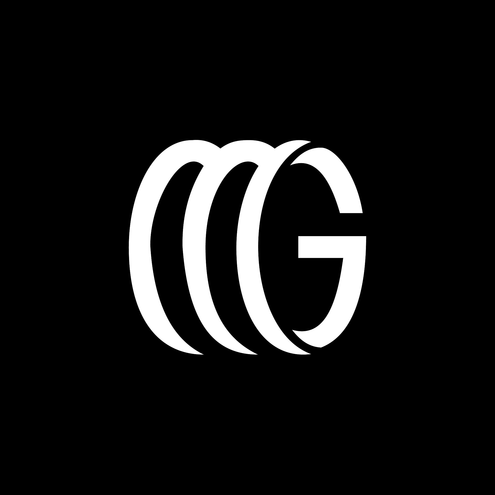 mg letter logo design initial letters mg logo