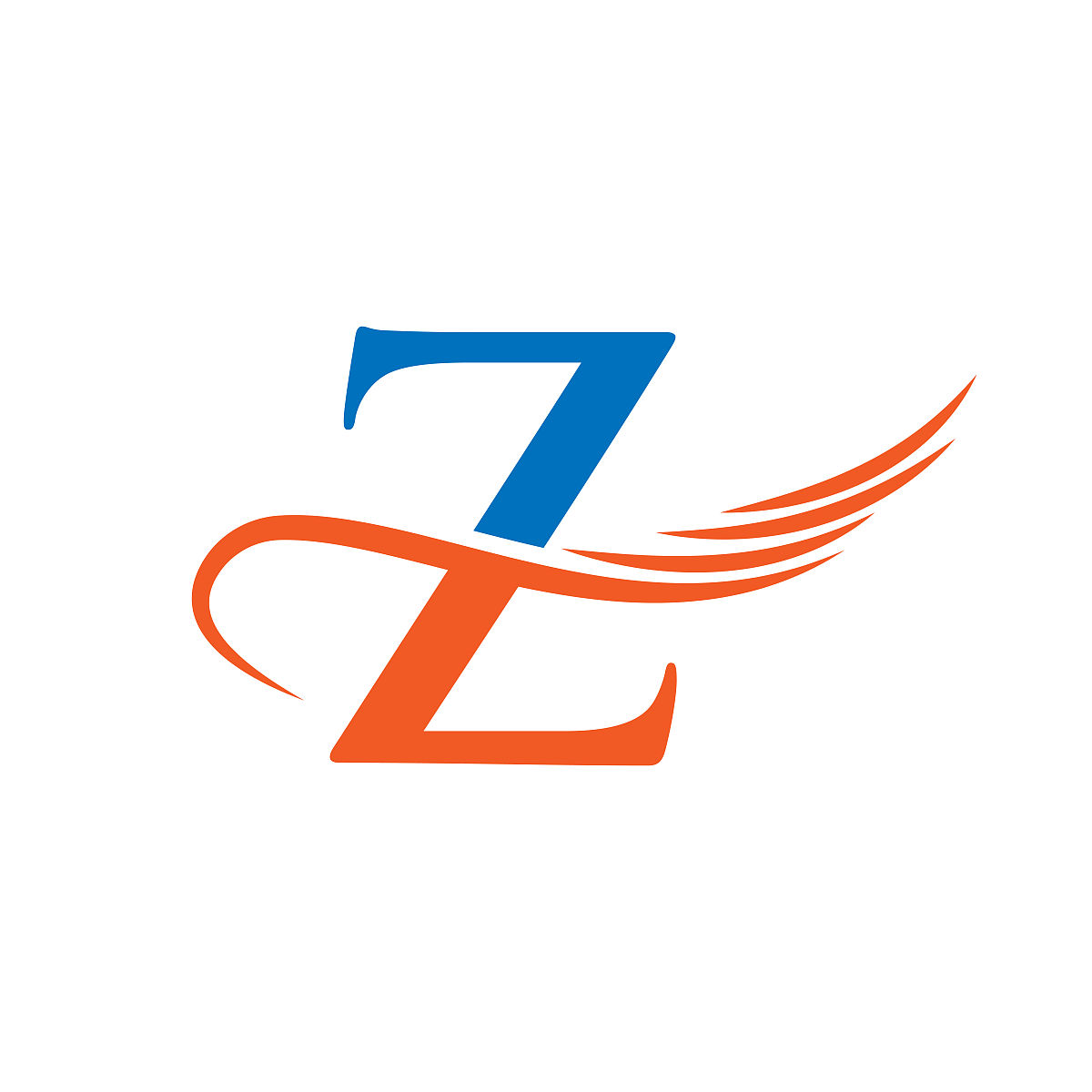 字母z标志设计商业标识.独特的z字母标志设计,创意和极简概念