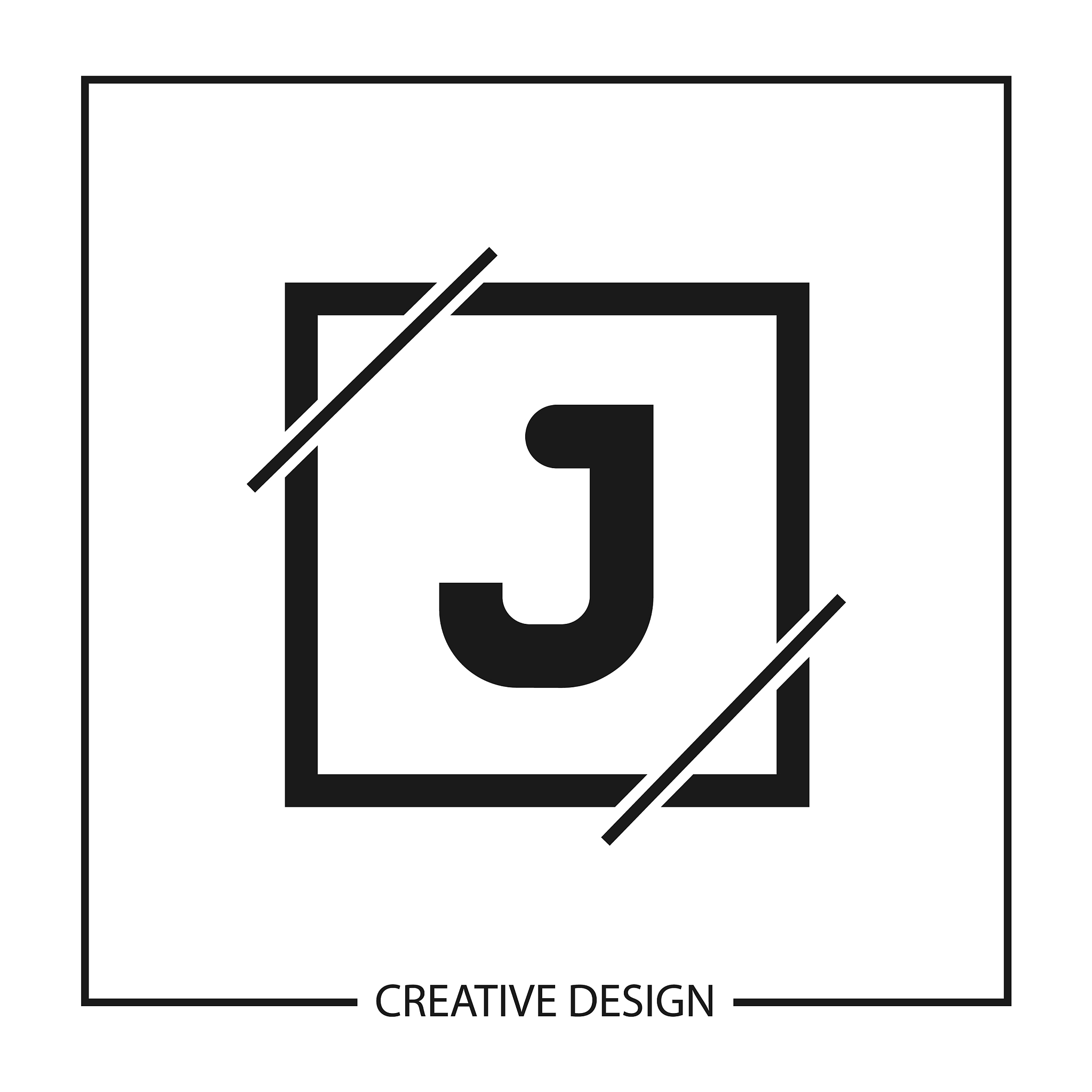 initial letter j logo template design