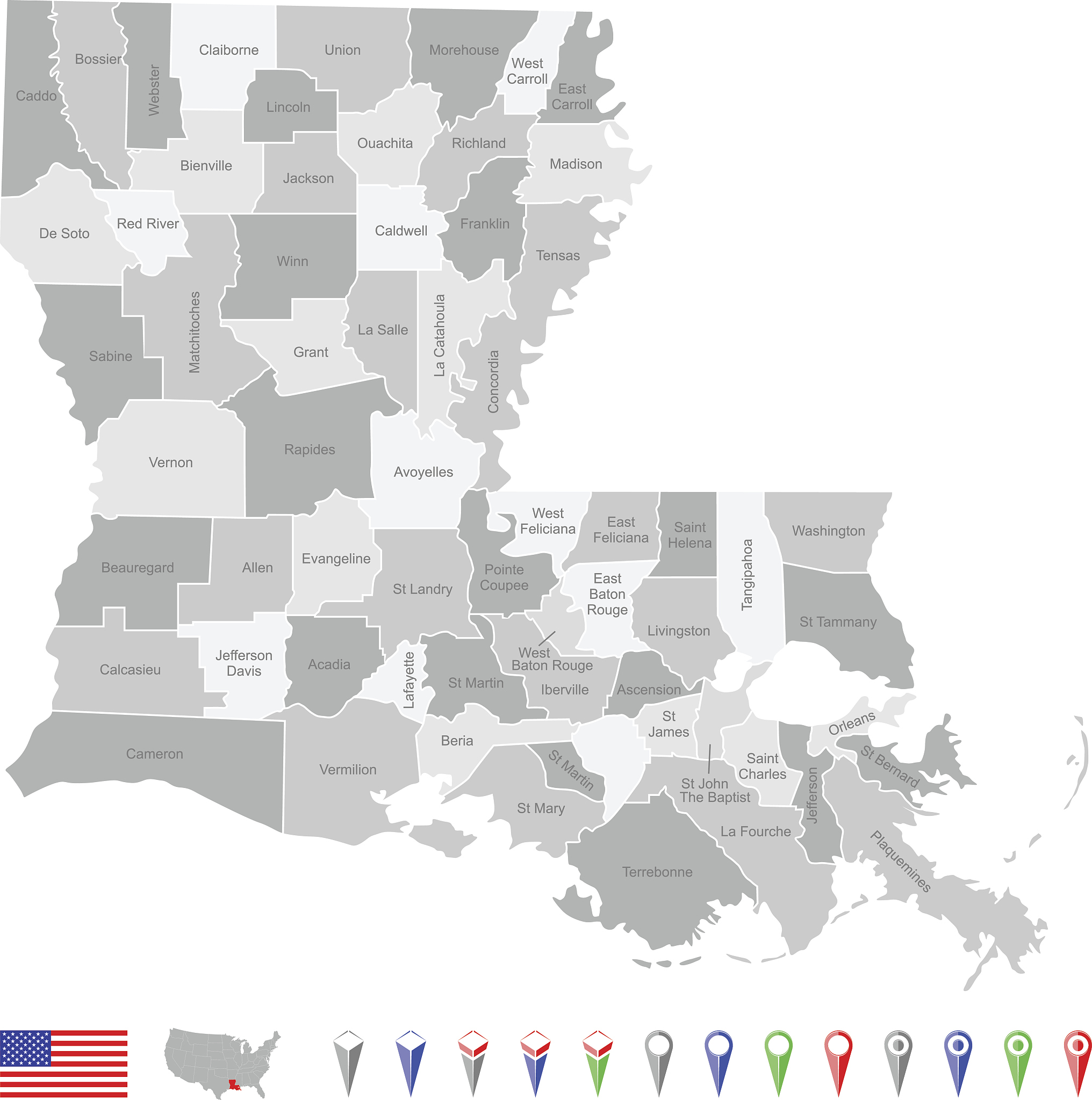 map of louisiana