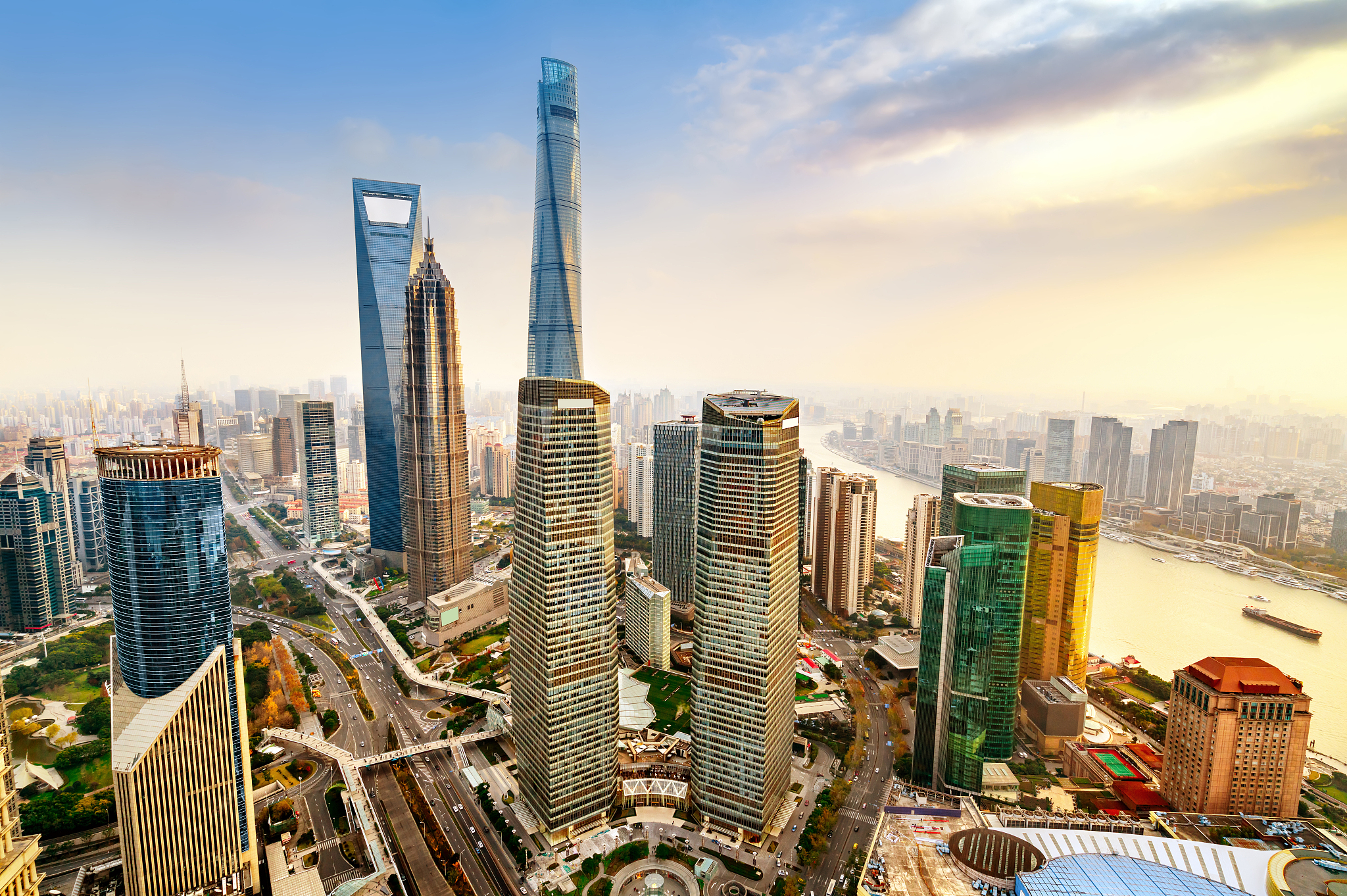 skyscraper in shanghai, china