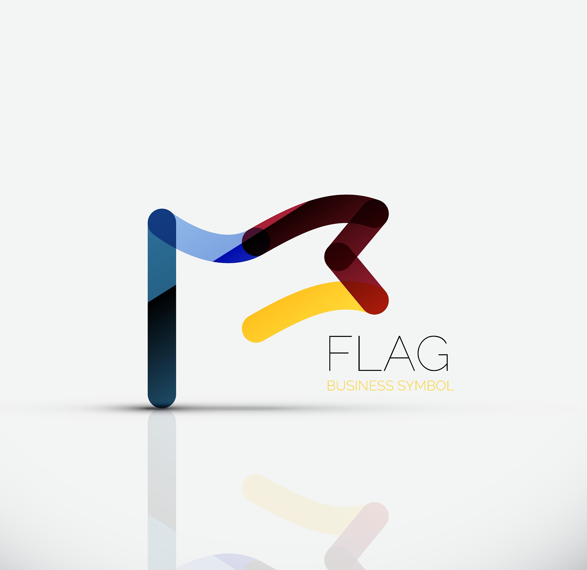 logo flag abstract linear geometric business icon