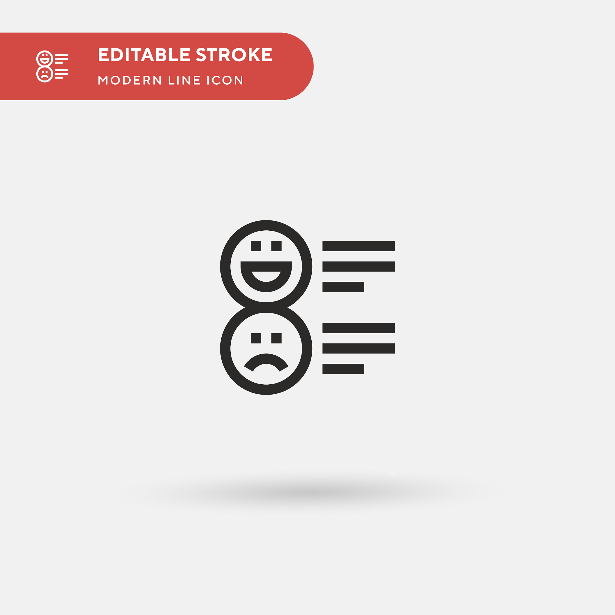 review simple icon symbol