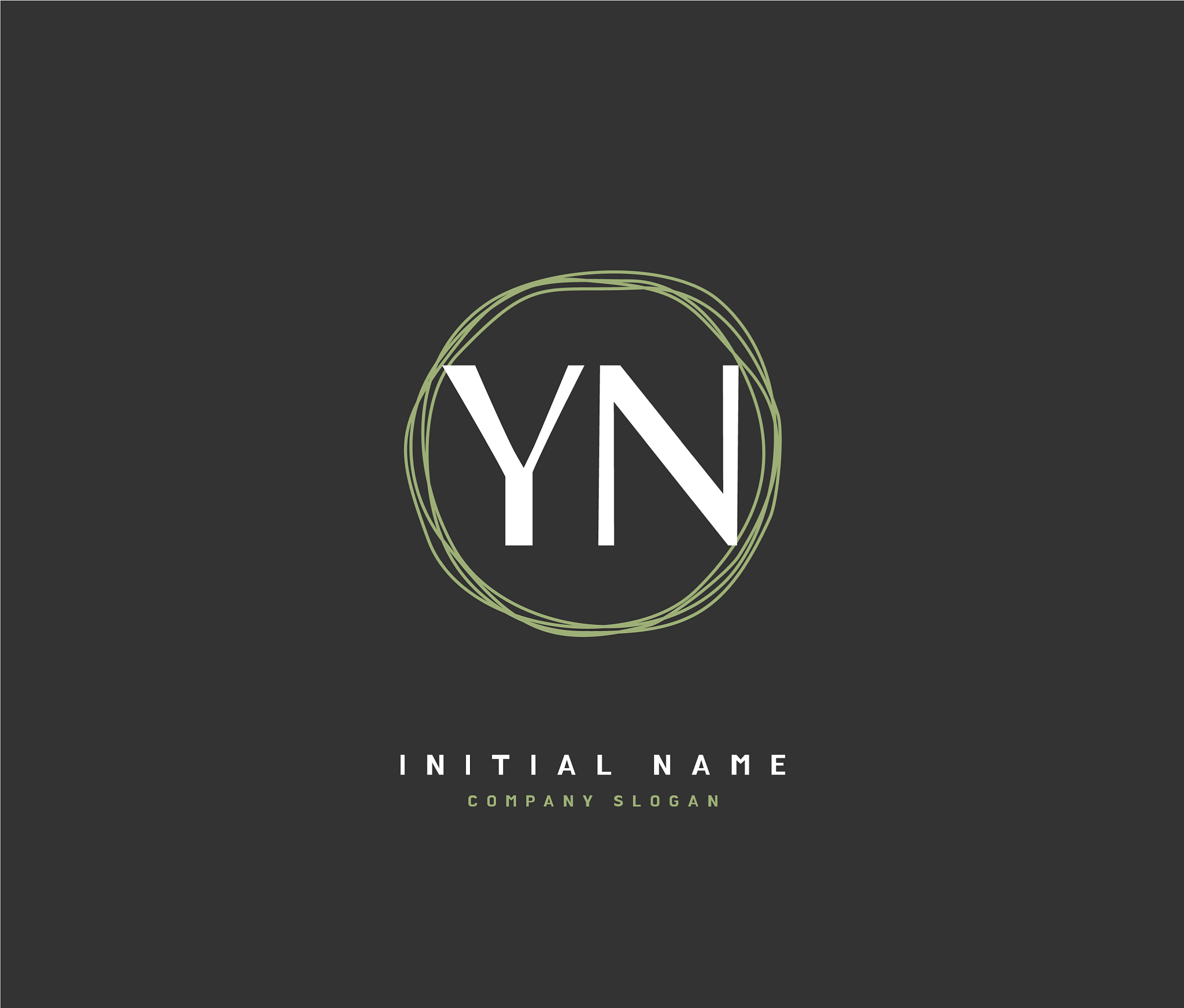 y n yn beauty initial logo handwriting logo of