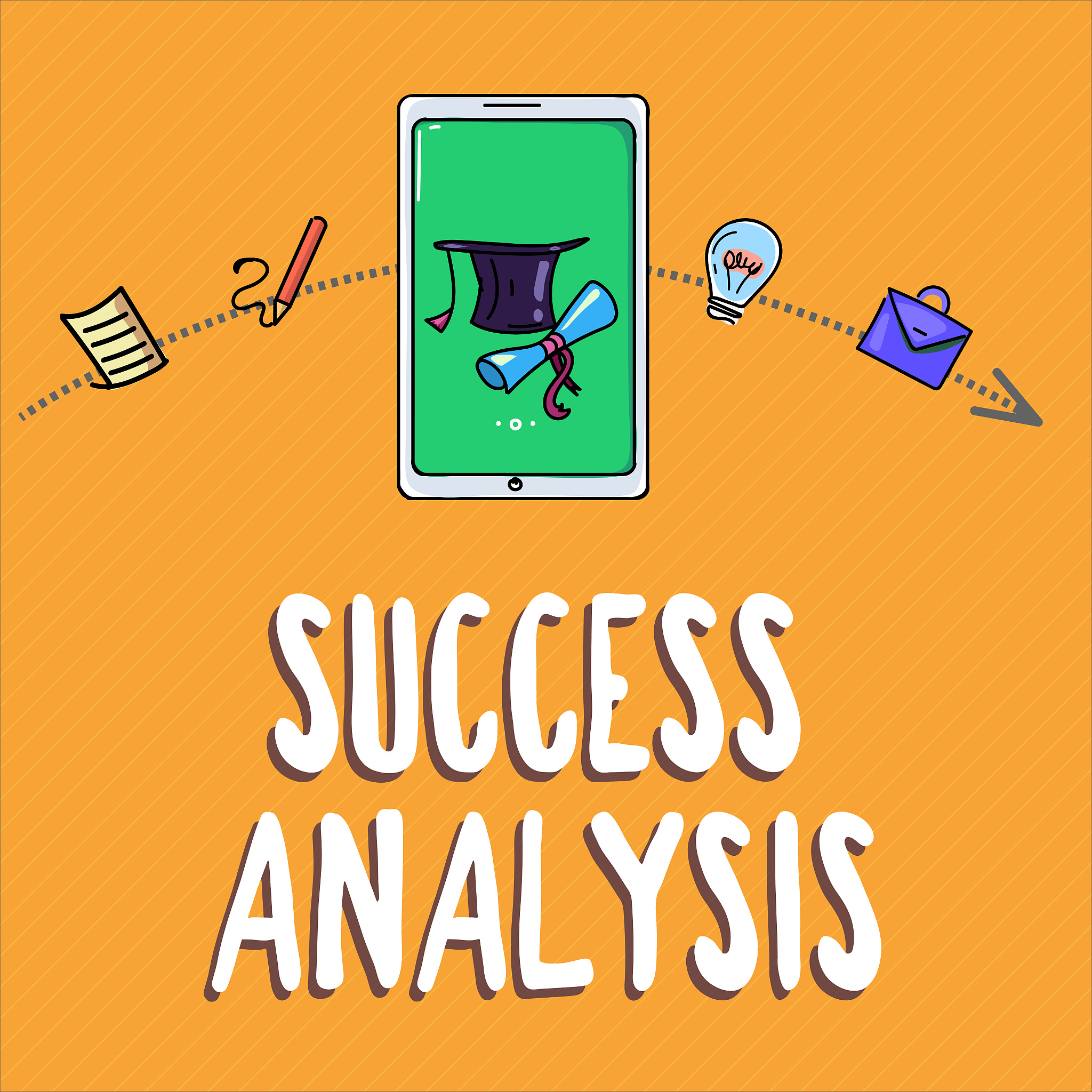 handwriting text writing success analysis. concept meaning creat