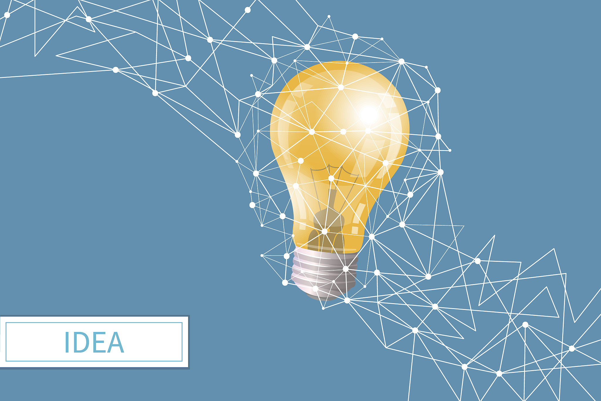 idea in business electric bulb with shapes vector