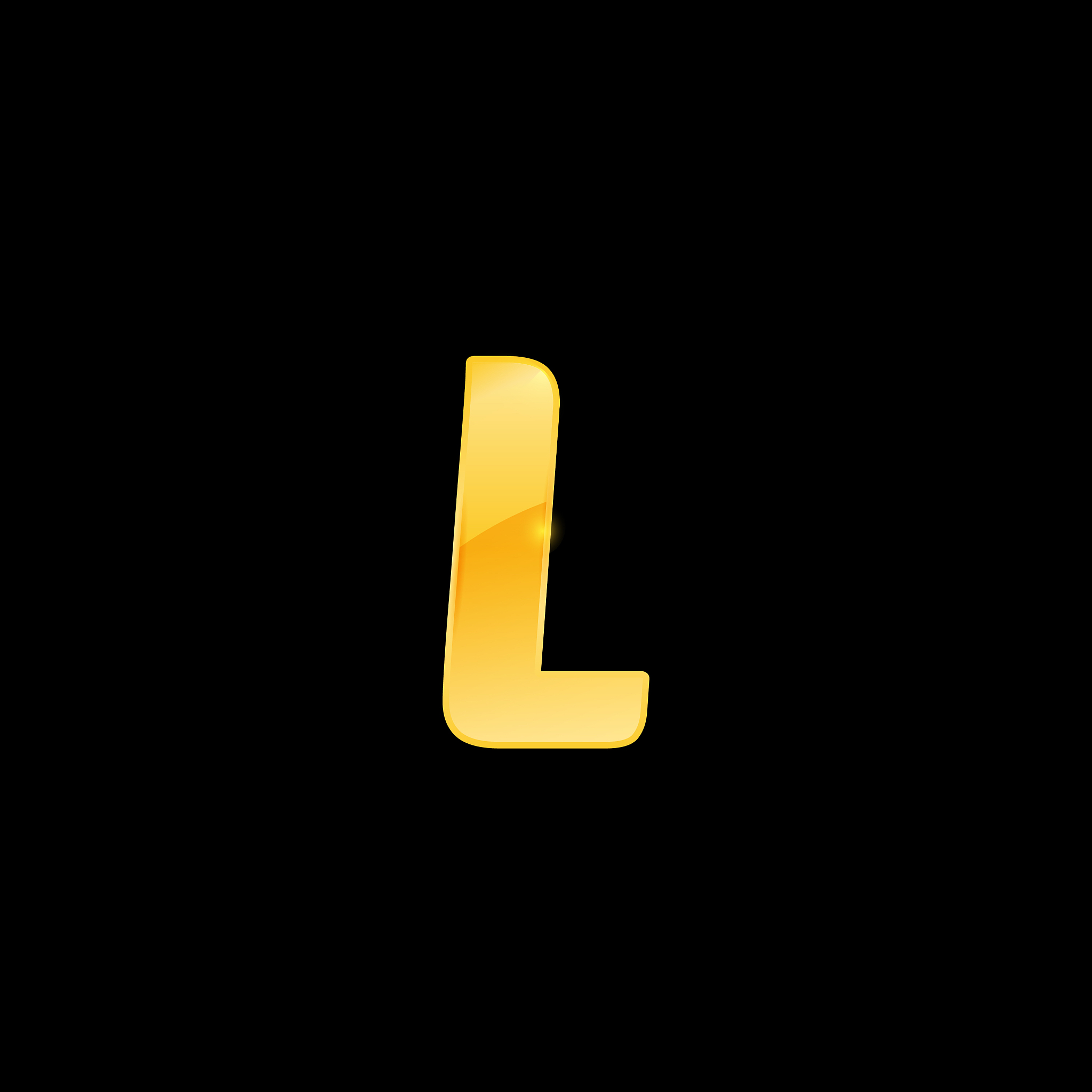 金属质感,英文字母<strong>l</strong>,纹理效果,三维图形,形状,几何形状,黄金,闪亮的