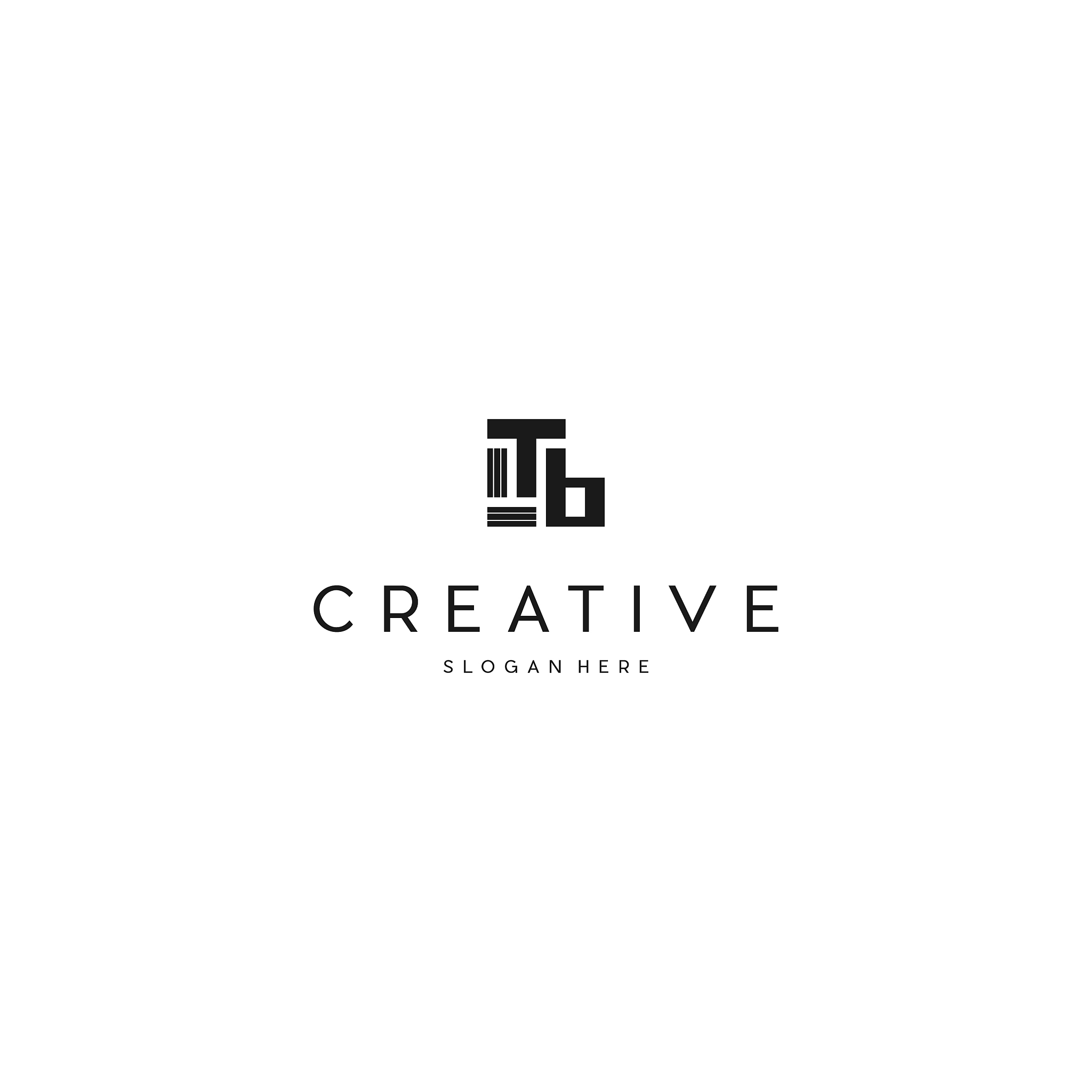 letter tb construction creative business logo