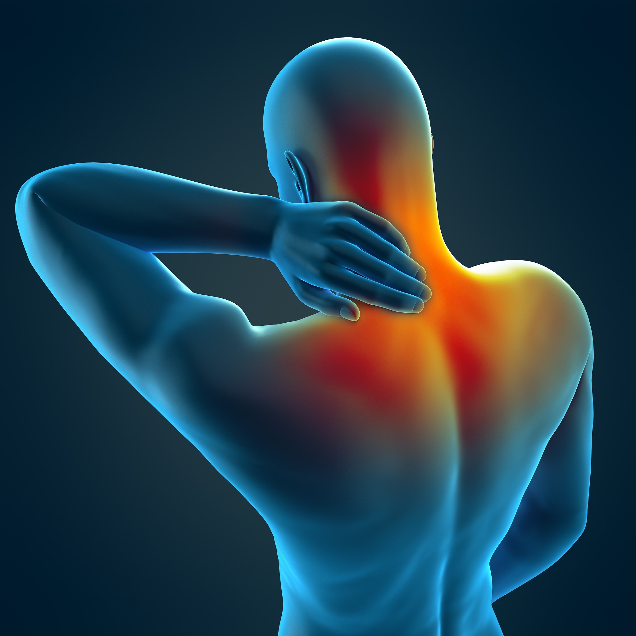 human neck pain, illustration