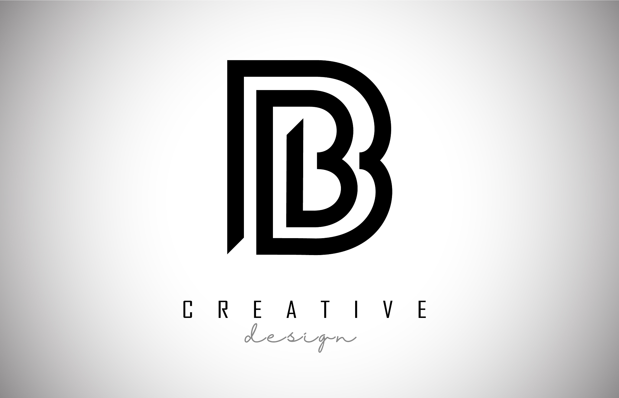 b letter logo monogram design creative b letter