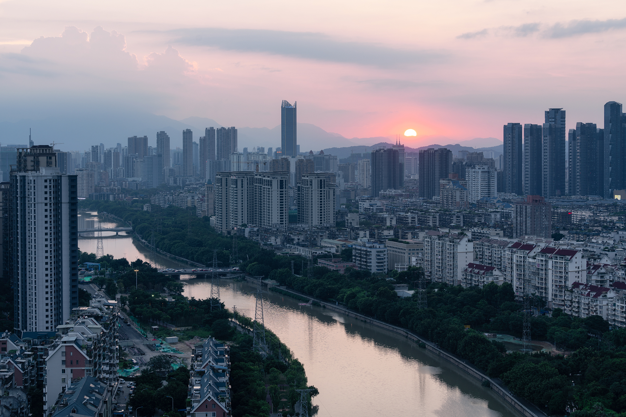 福州光明港夕阳