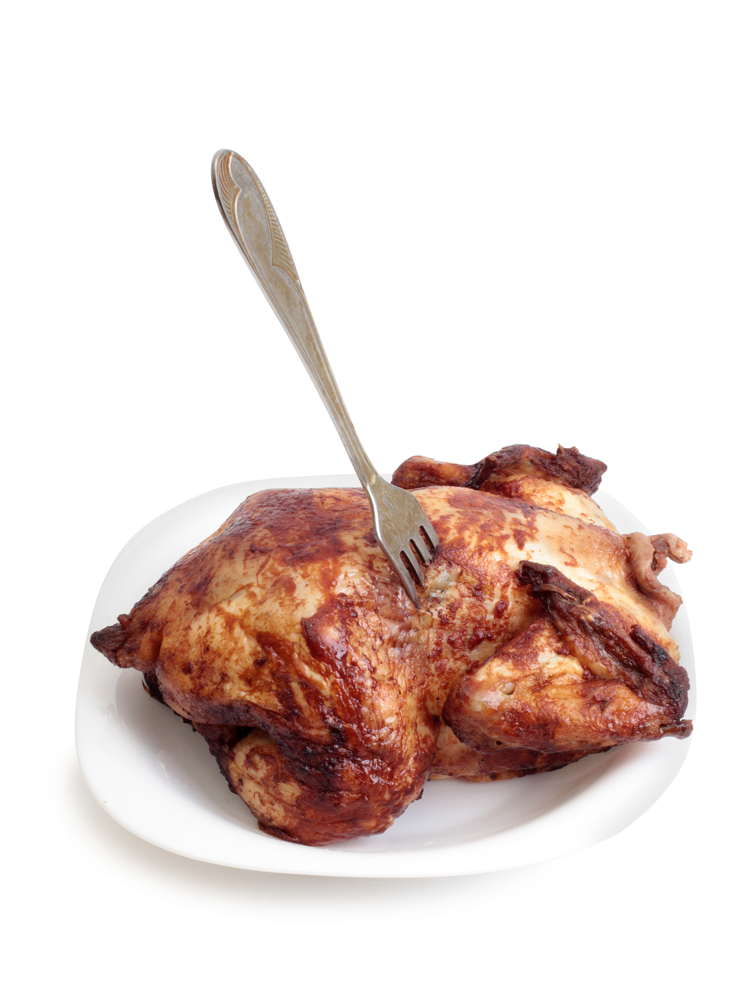 chicken meat on white