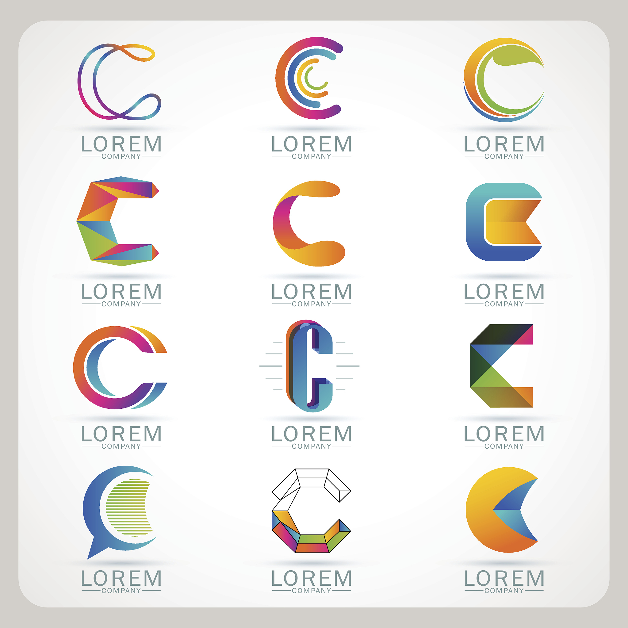 logo letter element and abstract web icon